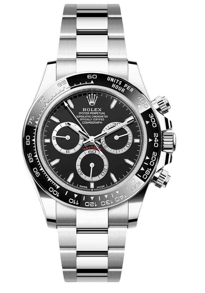 Rolex Oystersteel Cosmograph Daytona Watch - Black Cerachrom Bezel - Black Index Dial - Oyster Bracelet