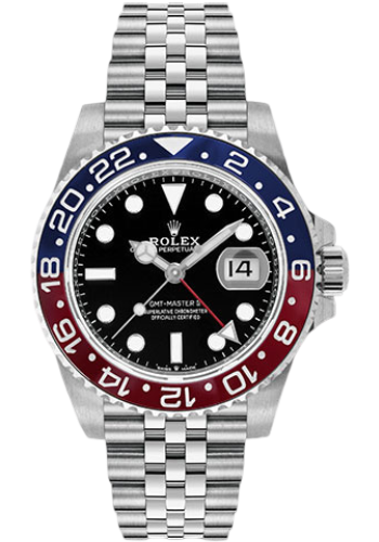 Rolex Steel GMT-Master II 40 Watch - Blue And Red Pepsi Bezel - Black Dial - Jubilee Bracelet