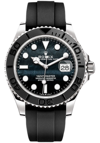 Rolex White Gold Yacht-Master 42 Watch - Falconâ€™s Eye Dial - Oysterflex Strap