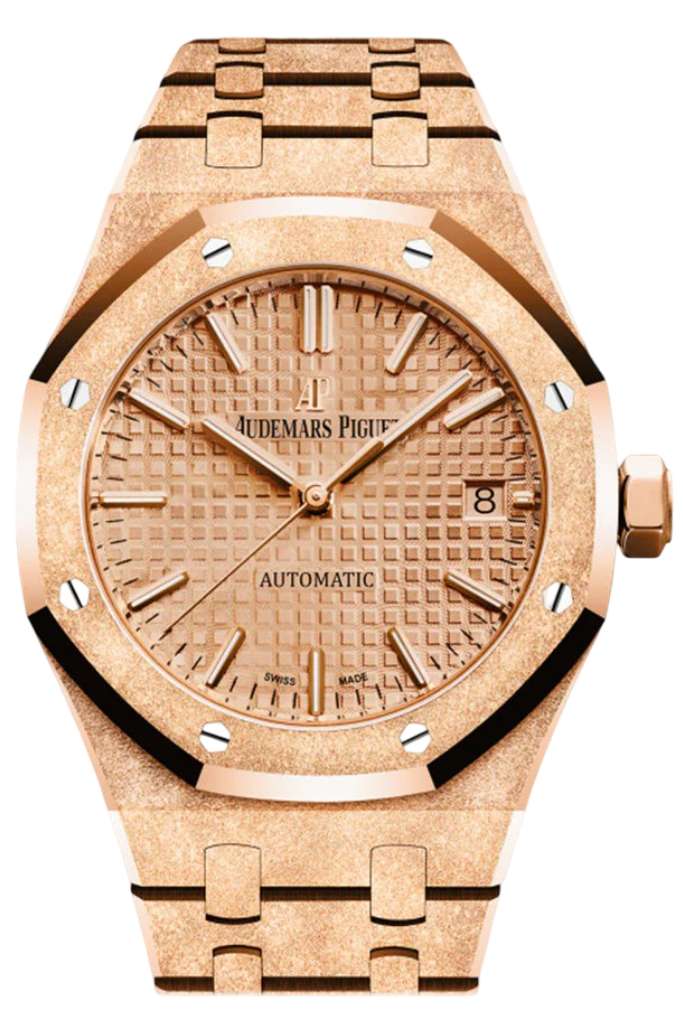 Audemars Piguet Royal Oak Frosted Pink Gold Dial Ladies Rose Gold Watch 15454OR.GG.1259OR.03
