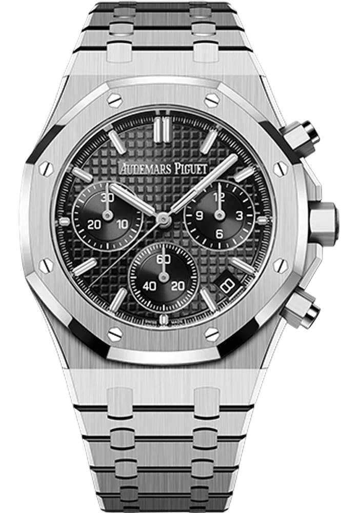 AUDEMARS PIGUET 26320ST ROYAL OAK CHRONOGRAPH WITH BLACK DIAL