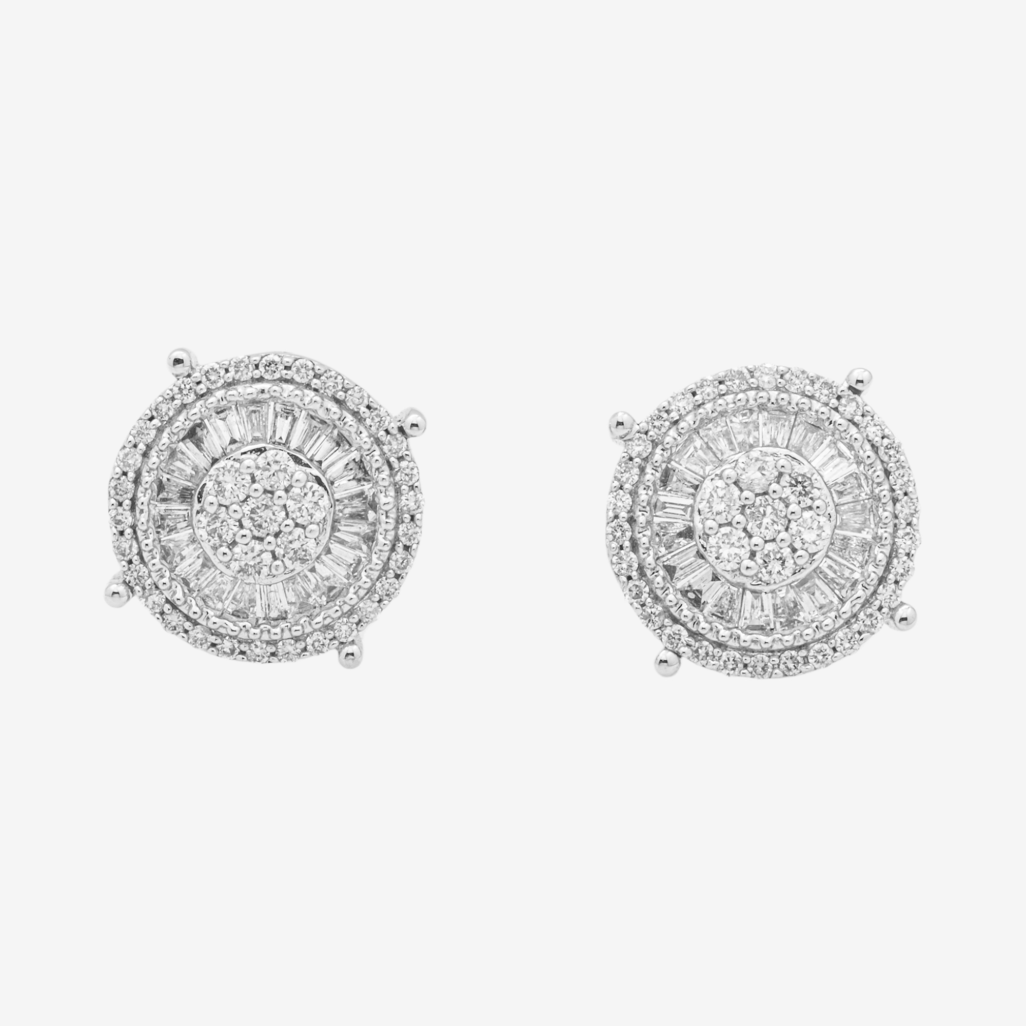 WHITE 1.5CT DIAMOND CIRCLE EARRINGS