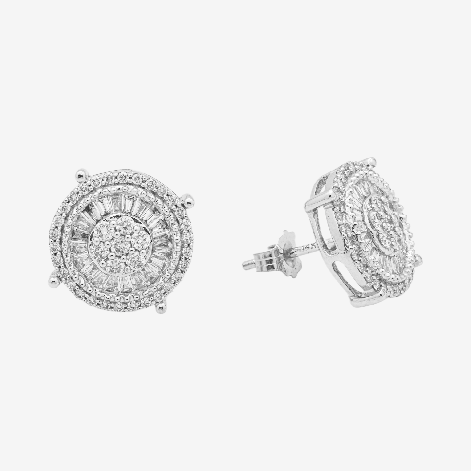 WHITE 1.5CT DIAMOND CIRCLE EARRINGS