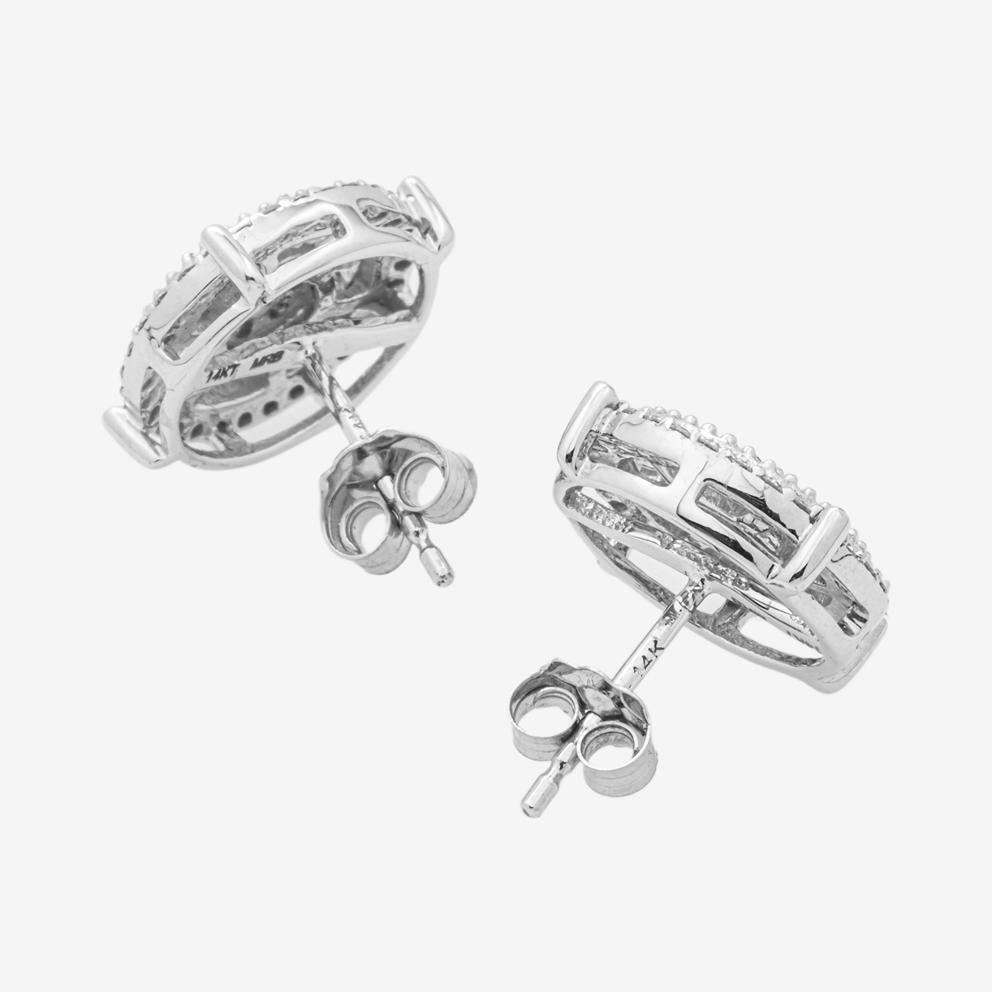 WHITE 1.5CT DIAMOND CIRCLE EARRINGS