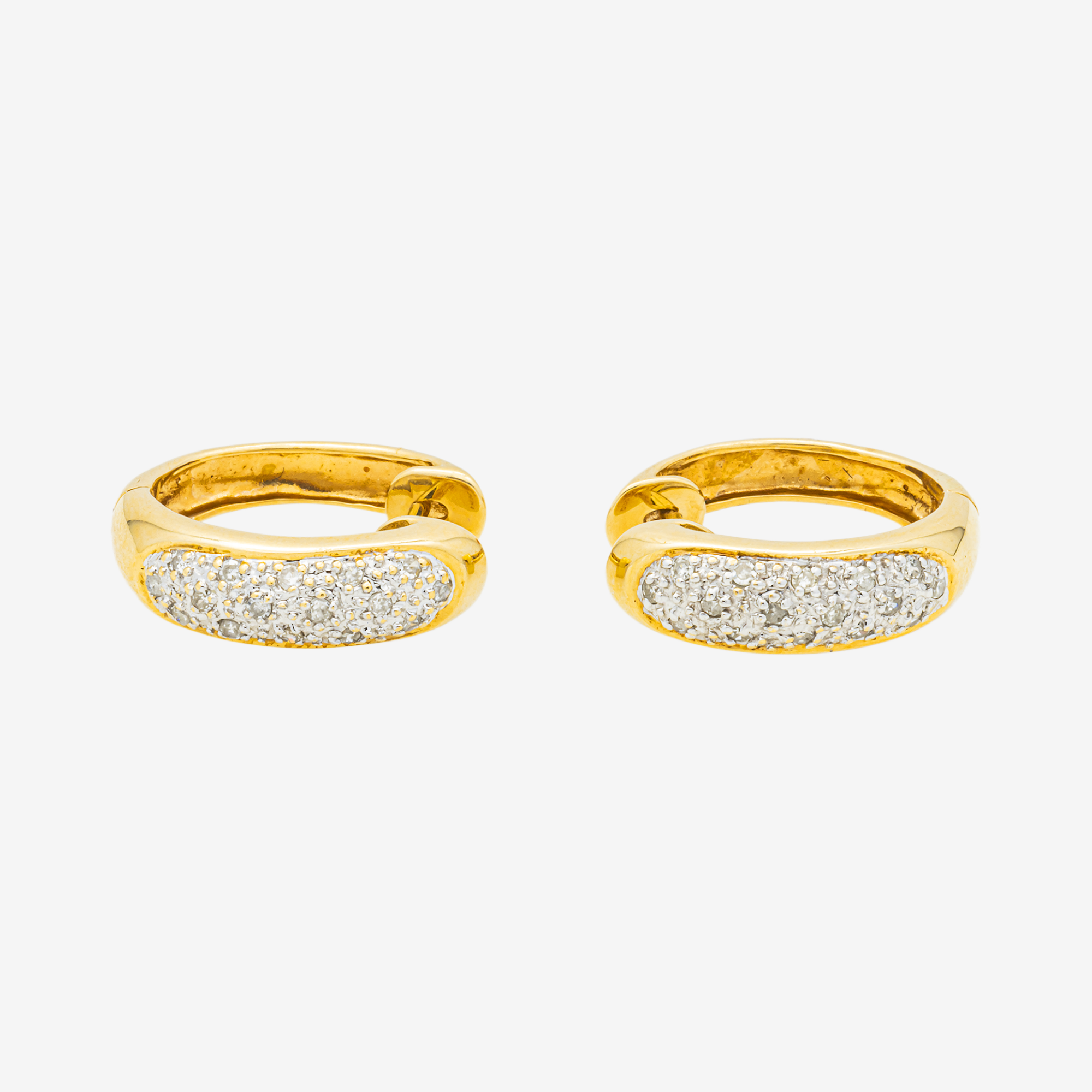 YELLOW .7CT DIAMOND HOOP EARRINGS