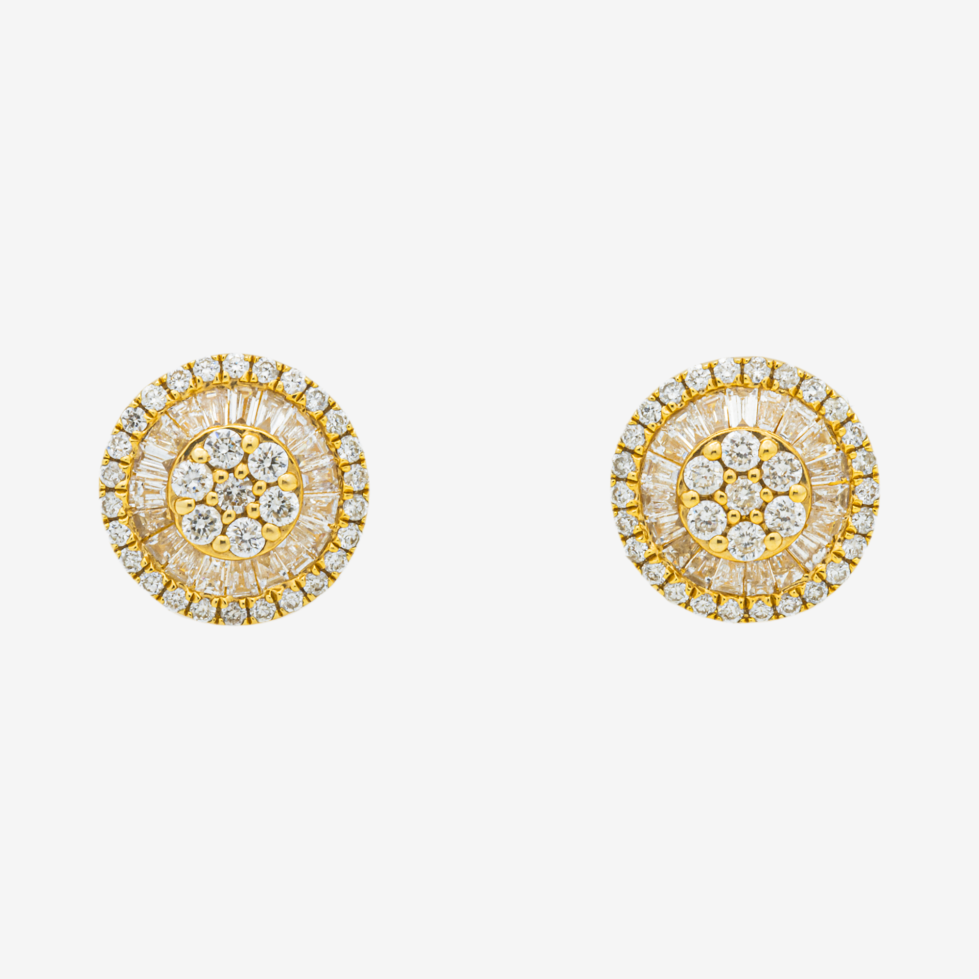 YELLOW 1.48CT DIAMOND CIRCLE EARRINGS