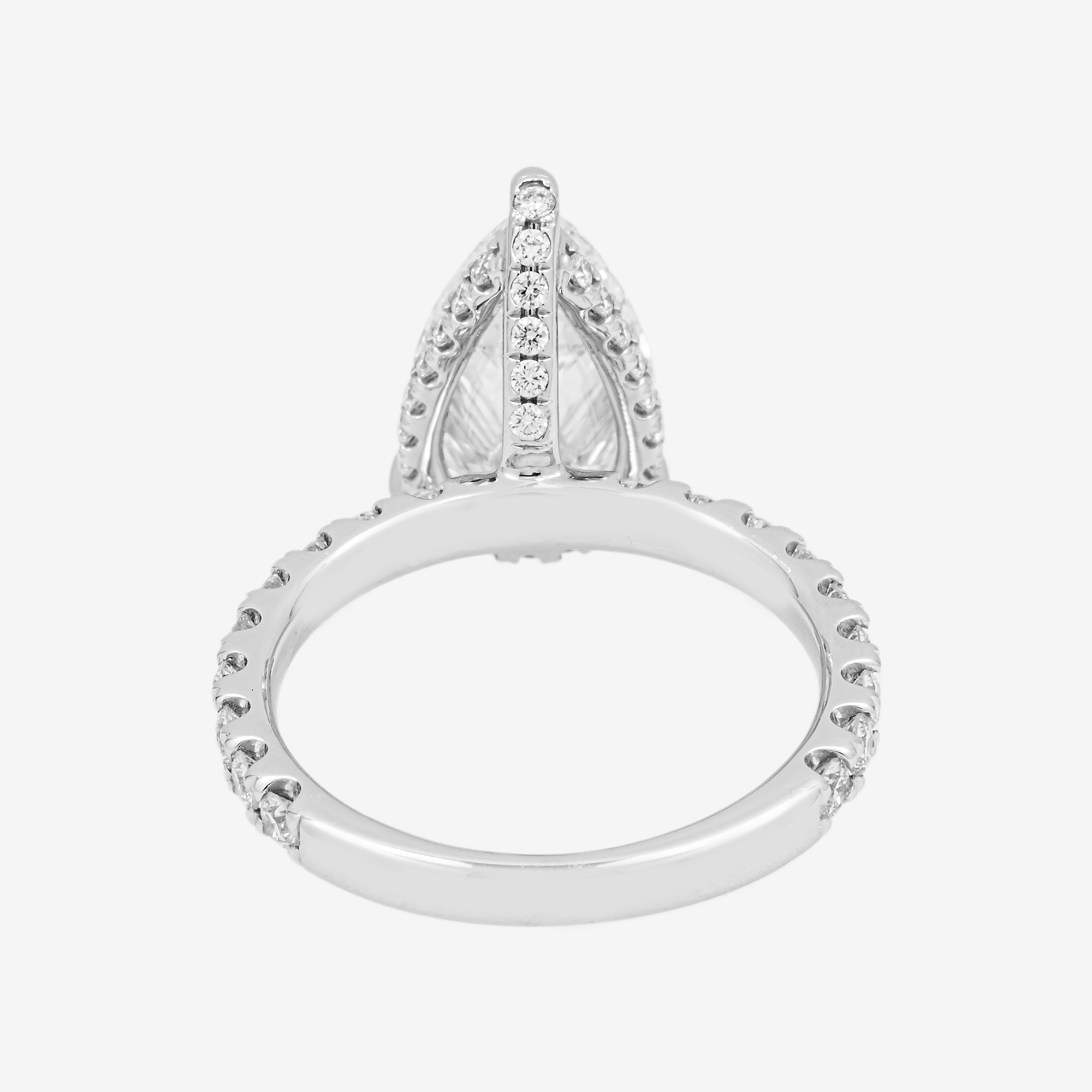 14K PEAR SHAPE DIAMOND RING IN WG