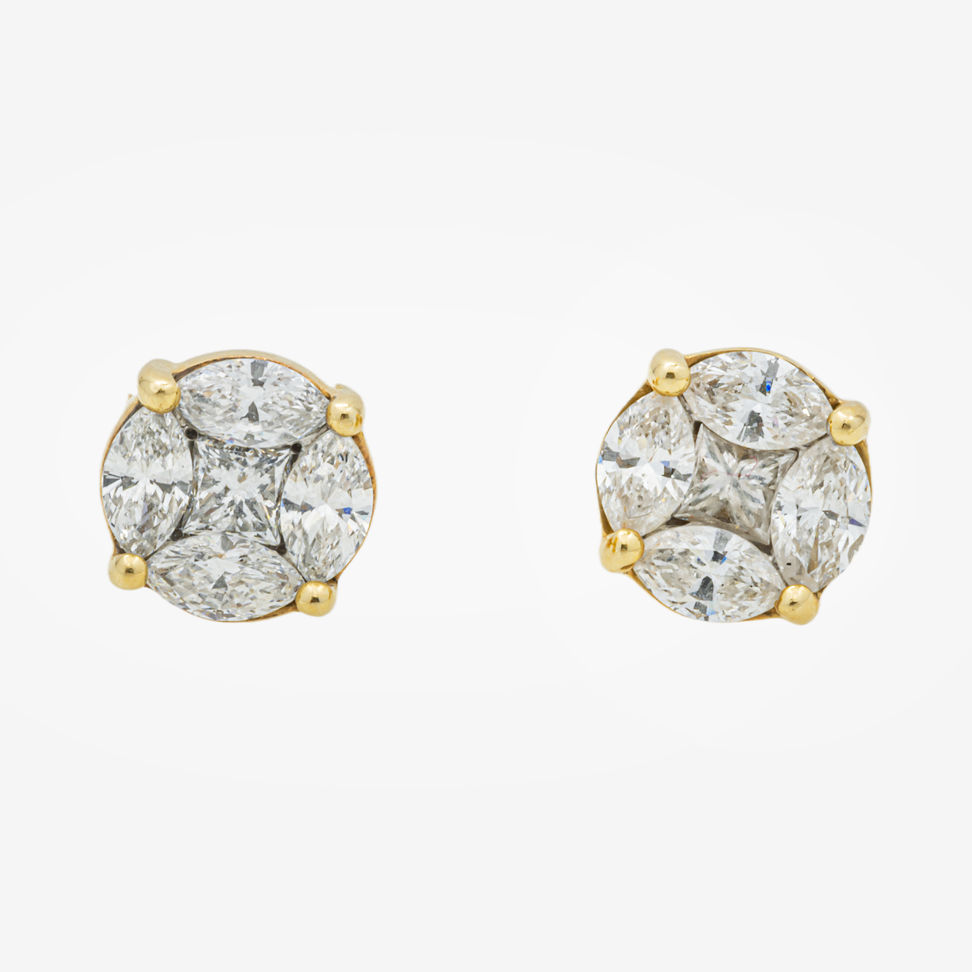 YELLOW DIAMOND CIRCLE EARRINGS