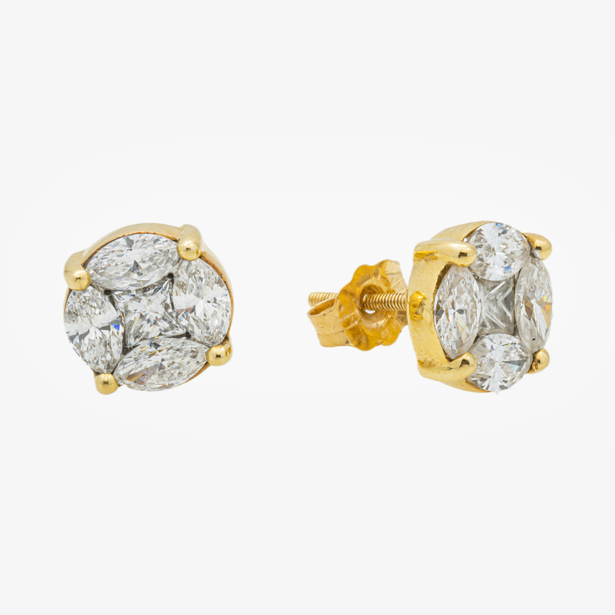 YELLOW DIAMOND CIRCLE EARRINGS