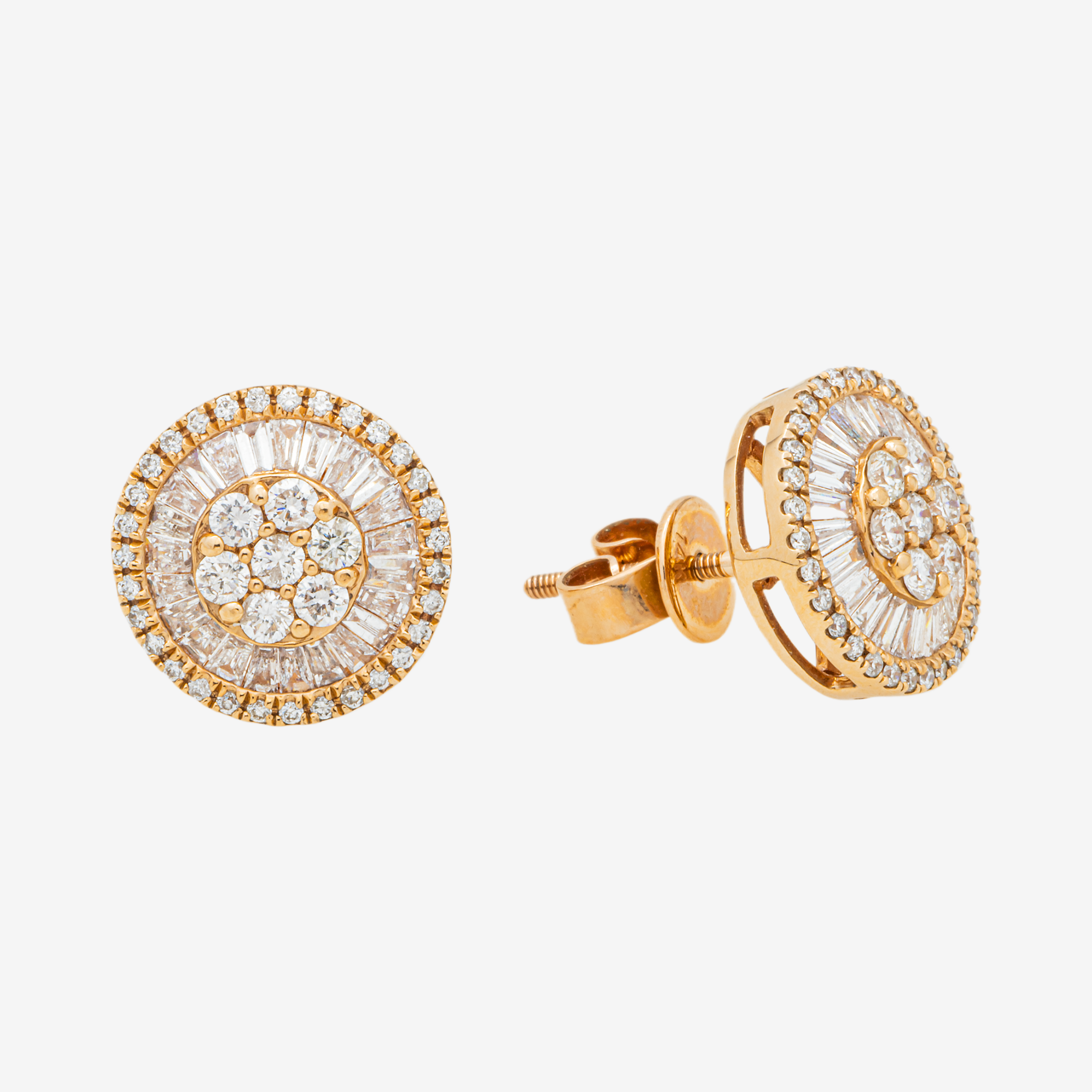 ROSE 1.48CT DIAMOND CIRCLE EARRINGS