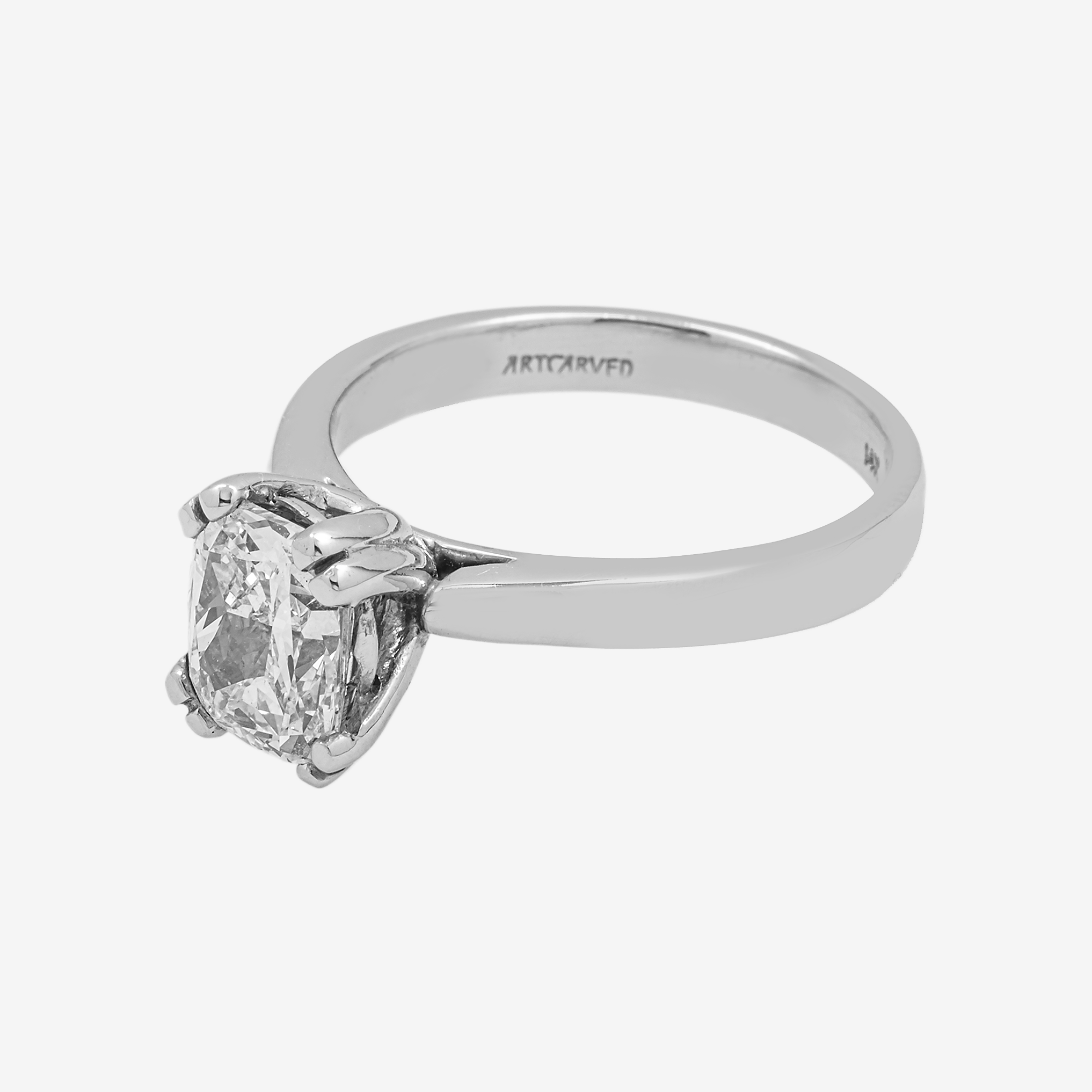 14K SQUARE DIAMOND RING IN WG
