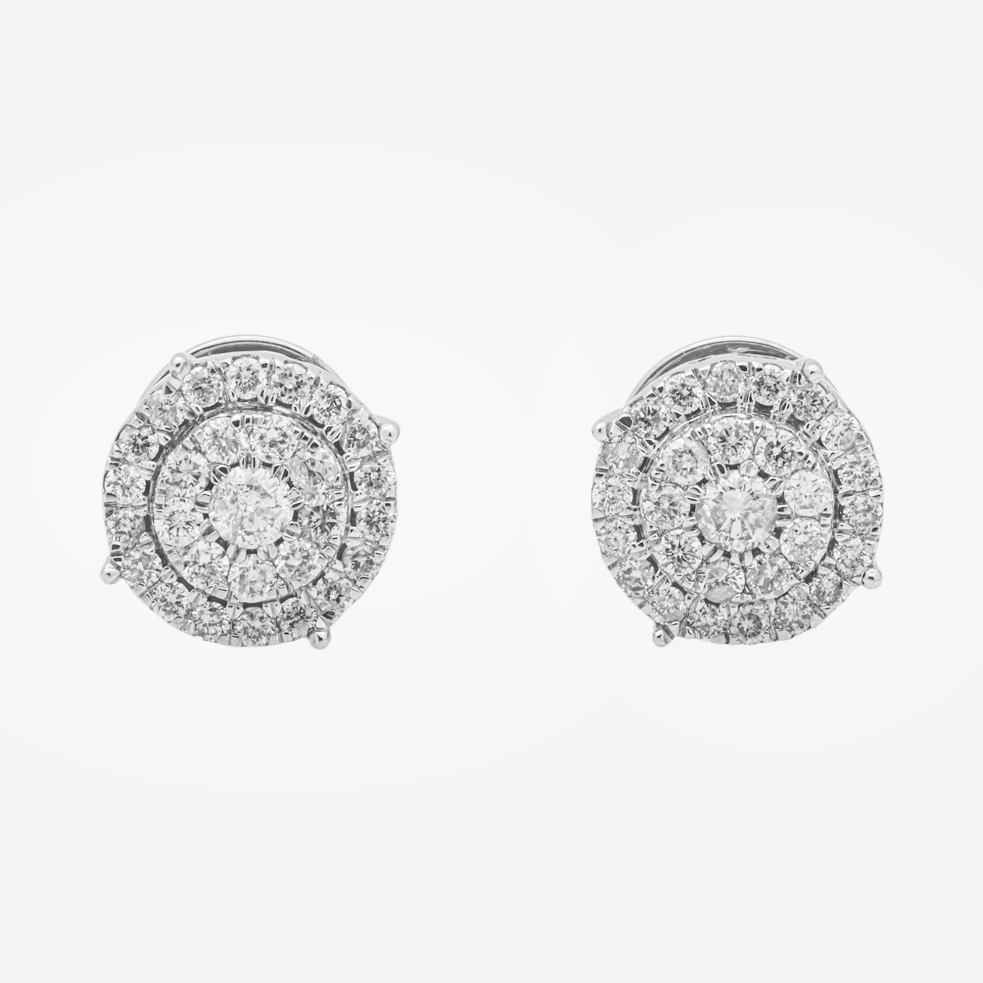 WHITE .41CT DIAMOND CIRCLE EARRINGS