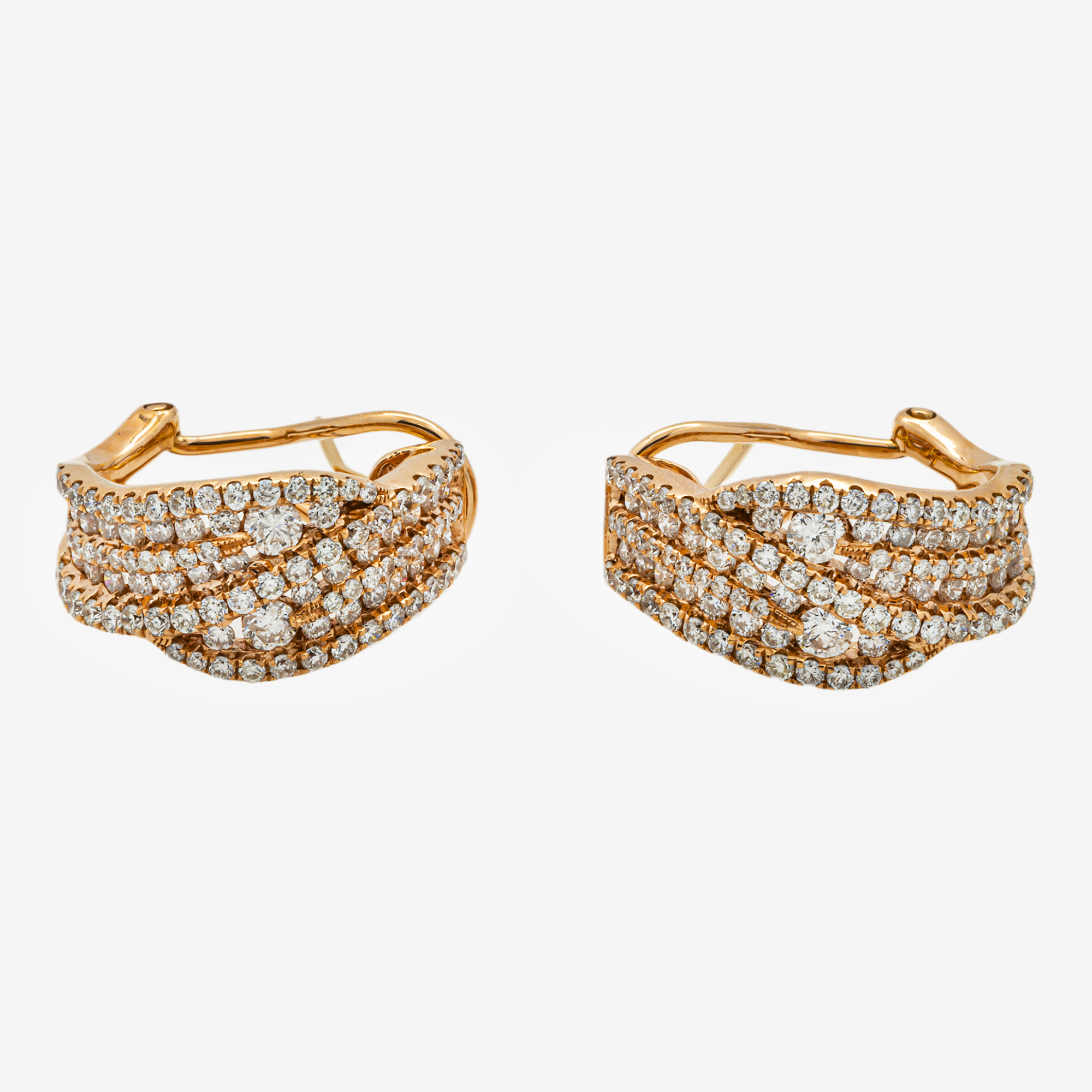 ROSE 1.06CT DIAMOND LOOP EARRINGS