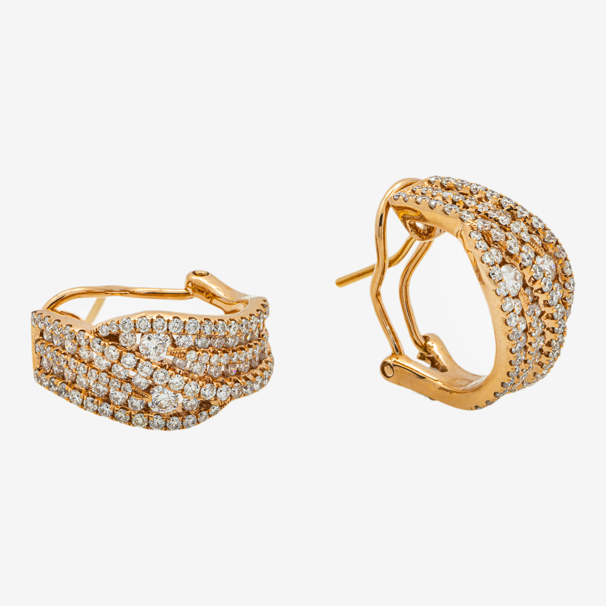 ROSE 1.06CT DIAMOND LOOP EARRINGS