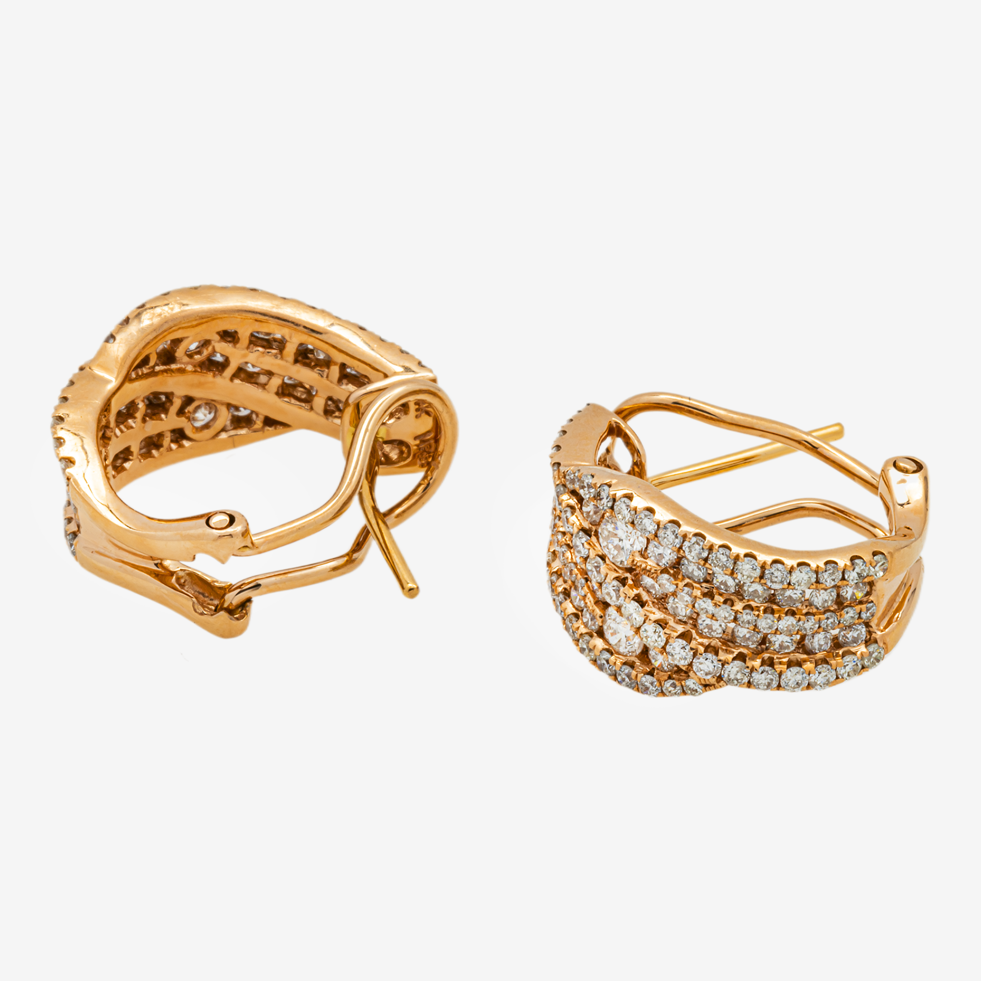 ROSE 1.06CT DIAMOND LOOP EARRINGS