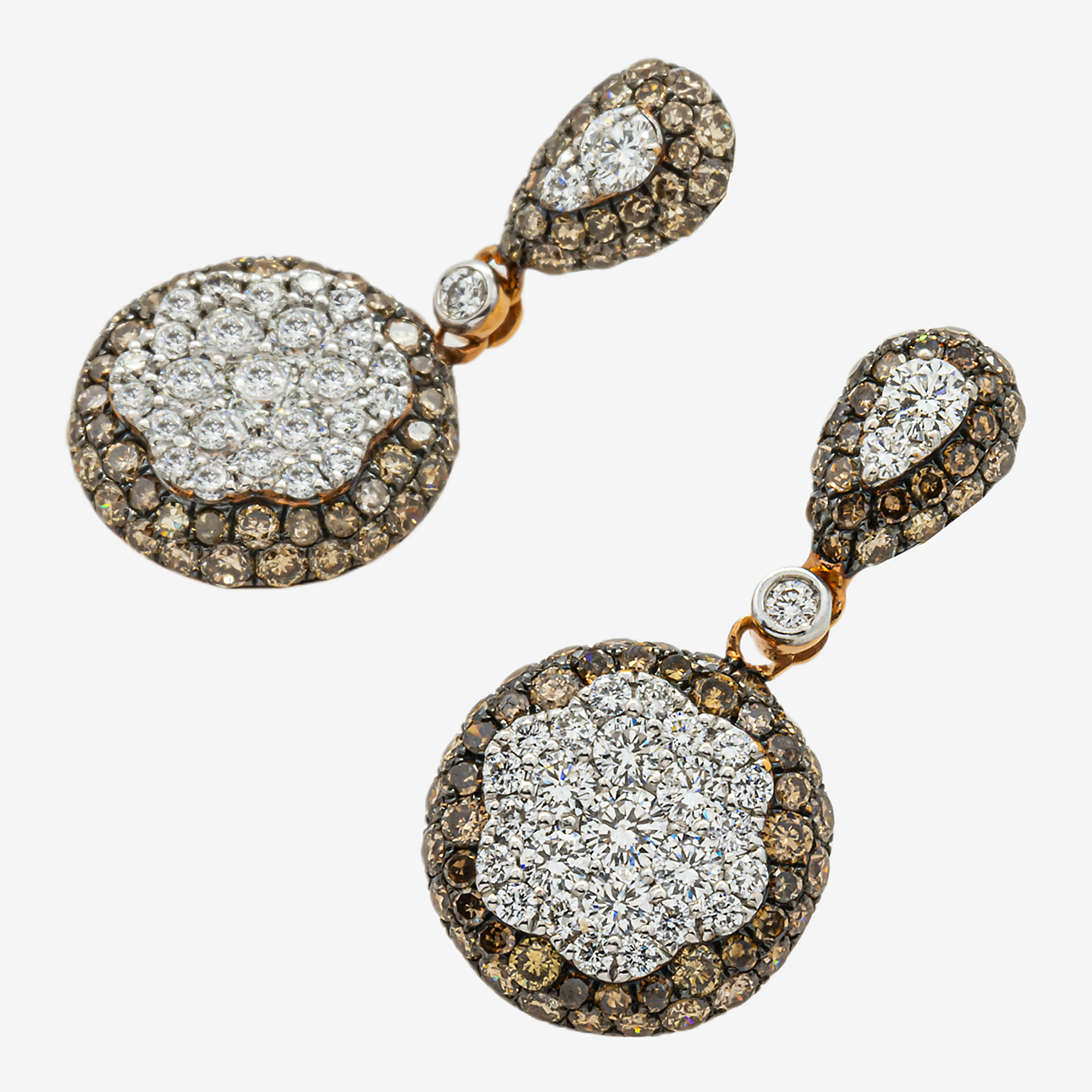 DIAMOND CLUSTER DROP EARRINGS