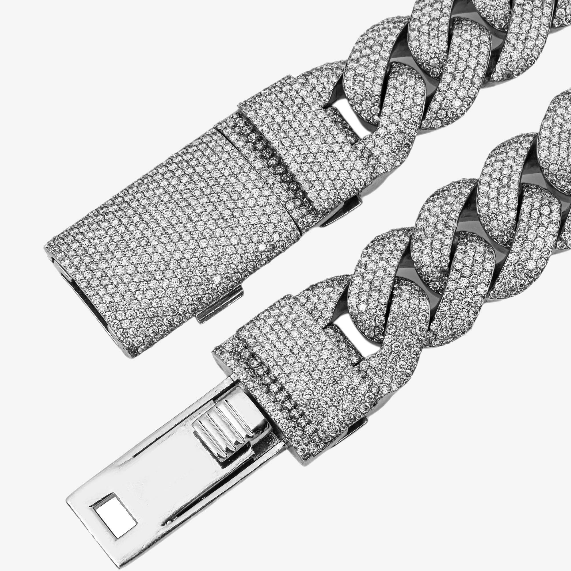 14K WG MIAMI CUBAN LINK FULL DIAMOND KILO CHAIN (DETAILS)