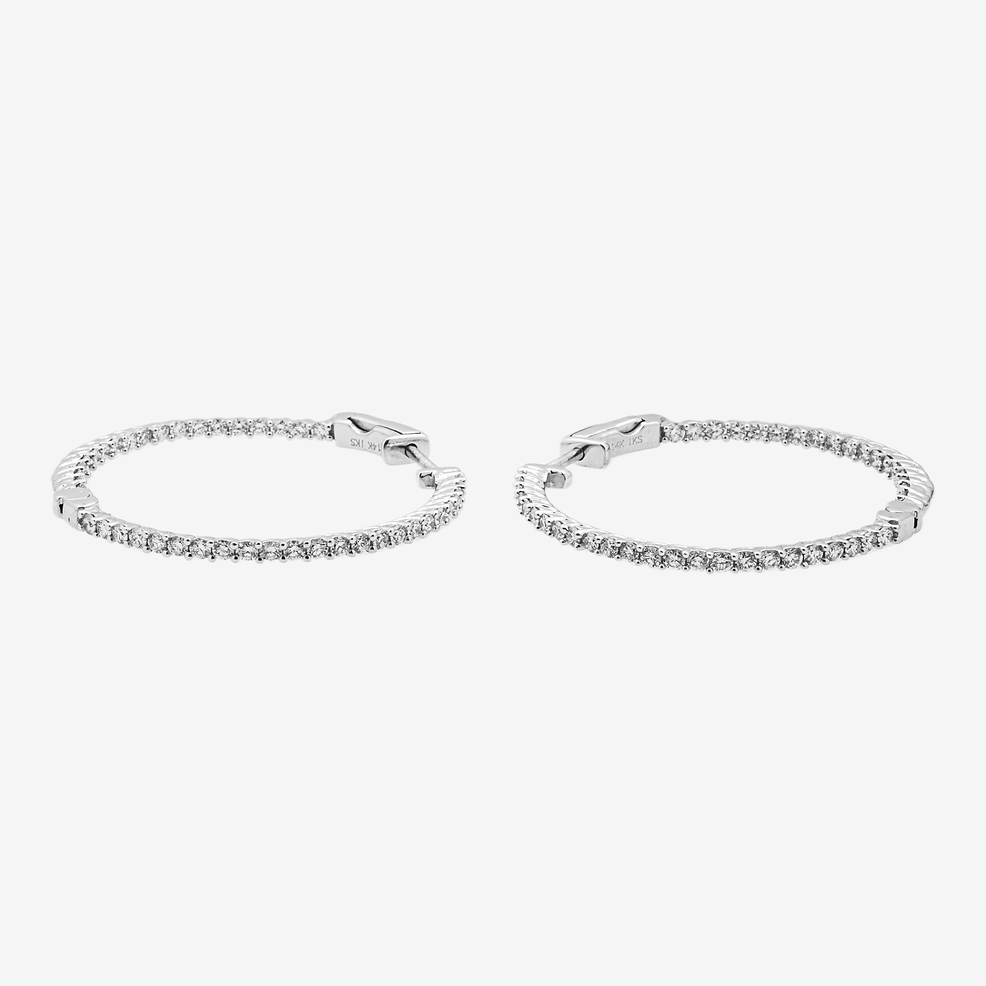 DIAMOND 1.13CT DROP LOOP EARRINGS