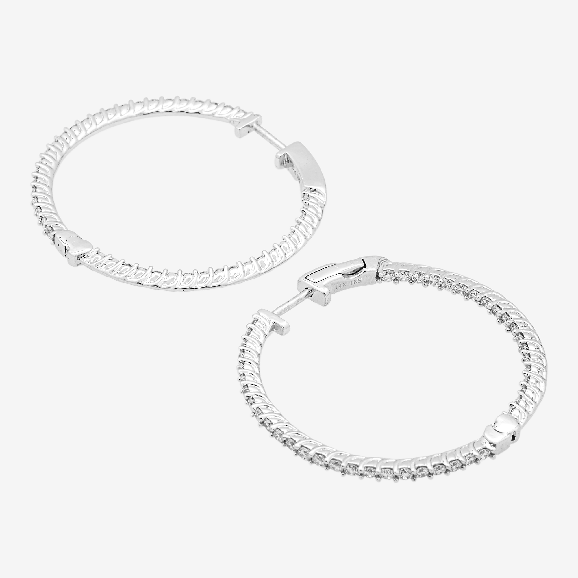 DIAMOND 1.13CT DROP LOOP EARRINGS