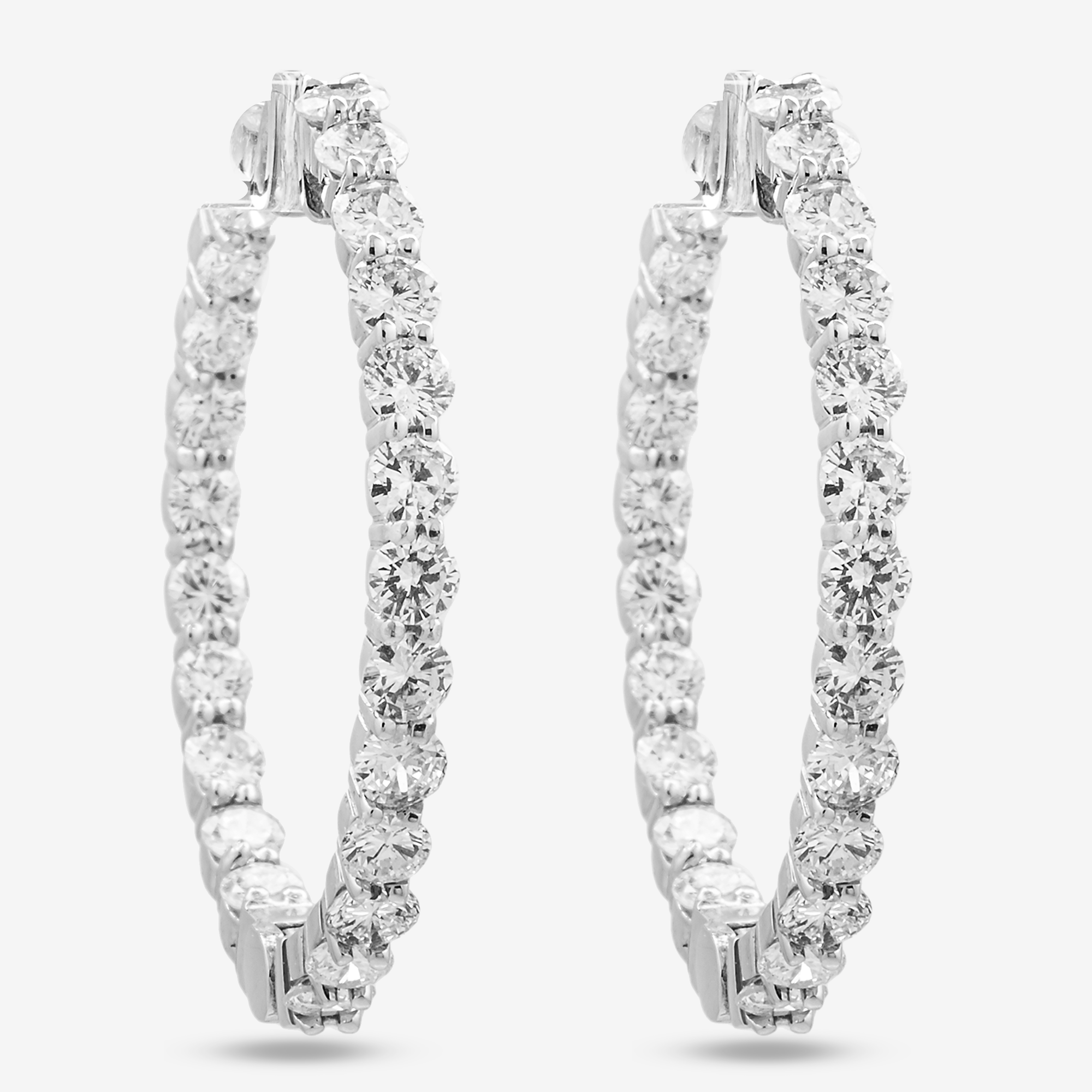 DIAMOND 5.1CT DROP LOOP EARRINGS