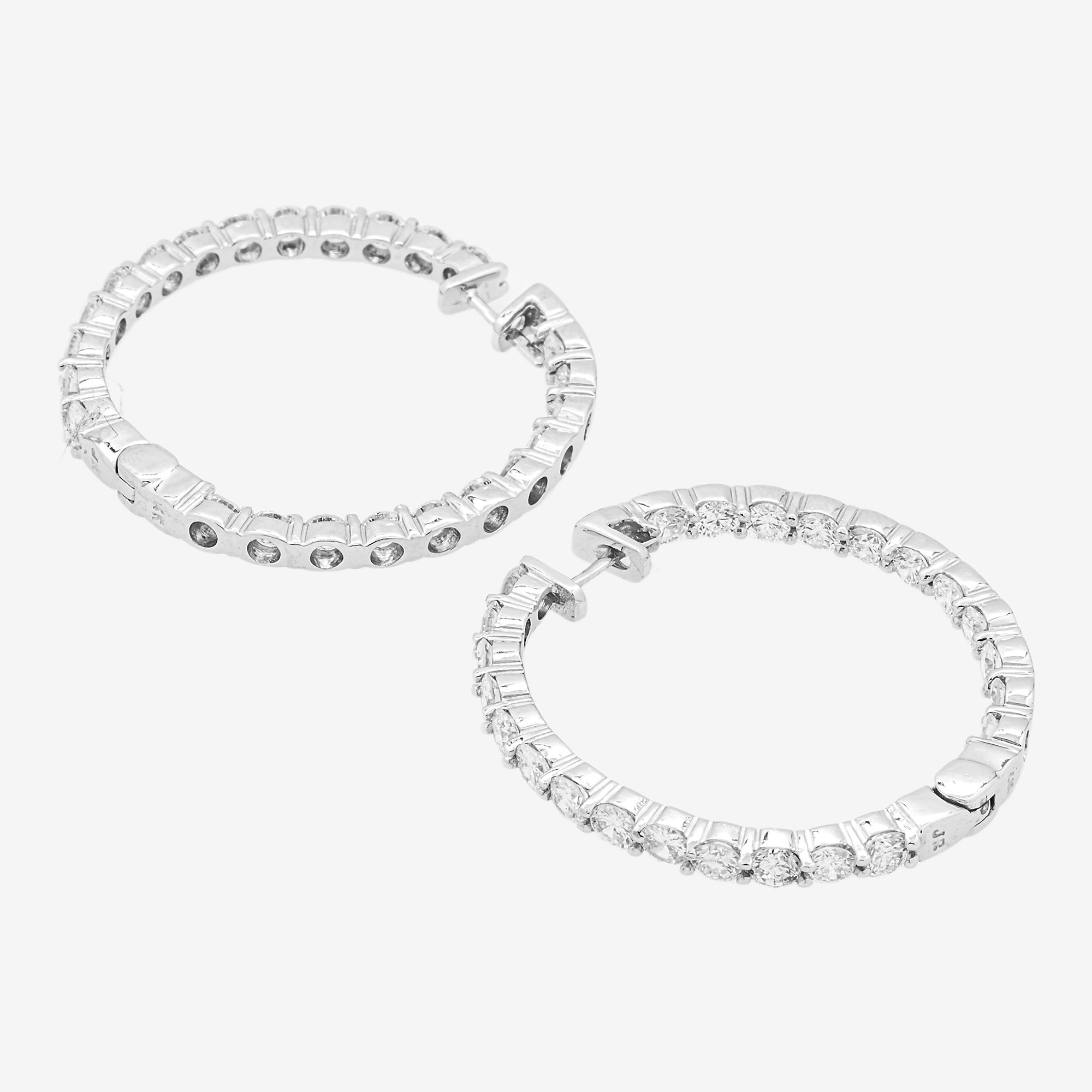 DIAMOND 5.1CT DROP LOOP EARRINGS