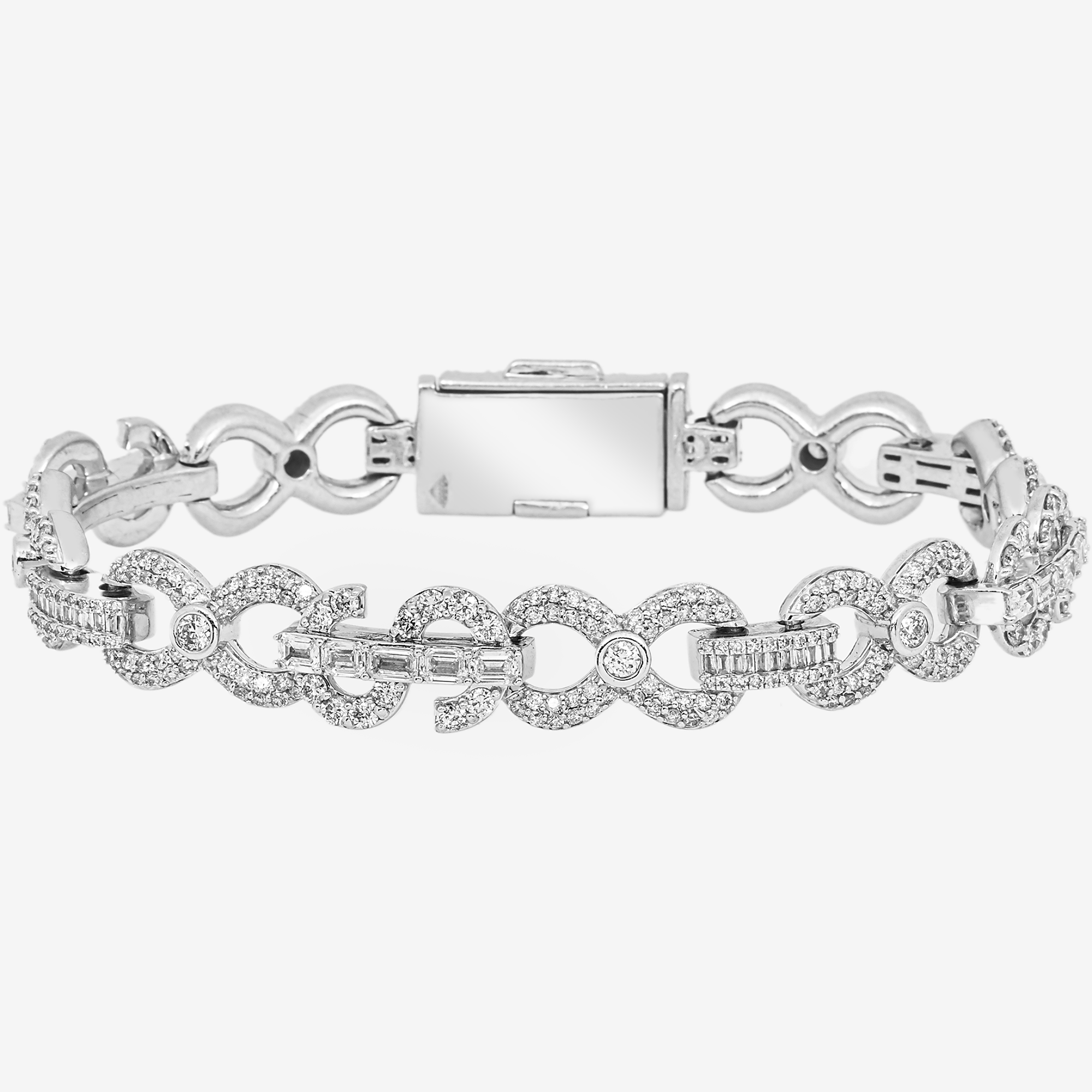 INFINITY X DOLLAR SIGN DIAMOND LINK BRACELET
