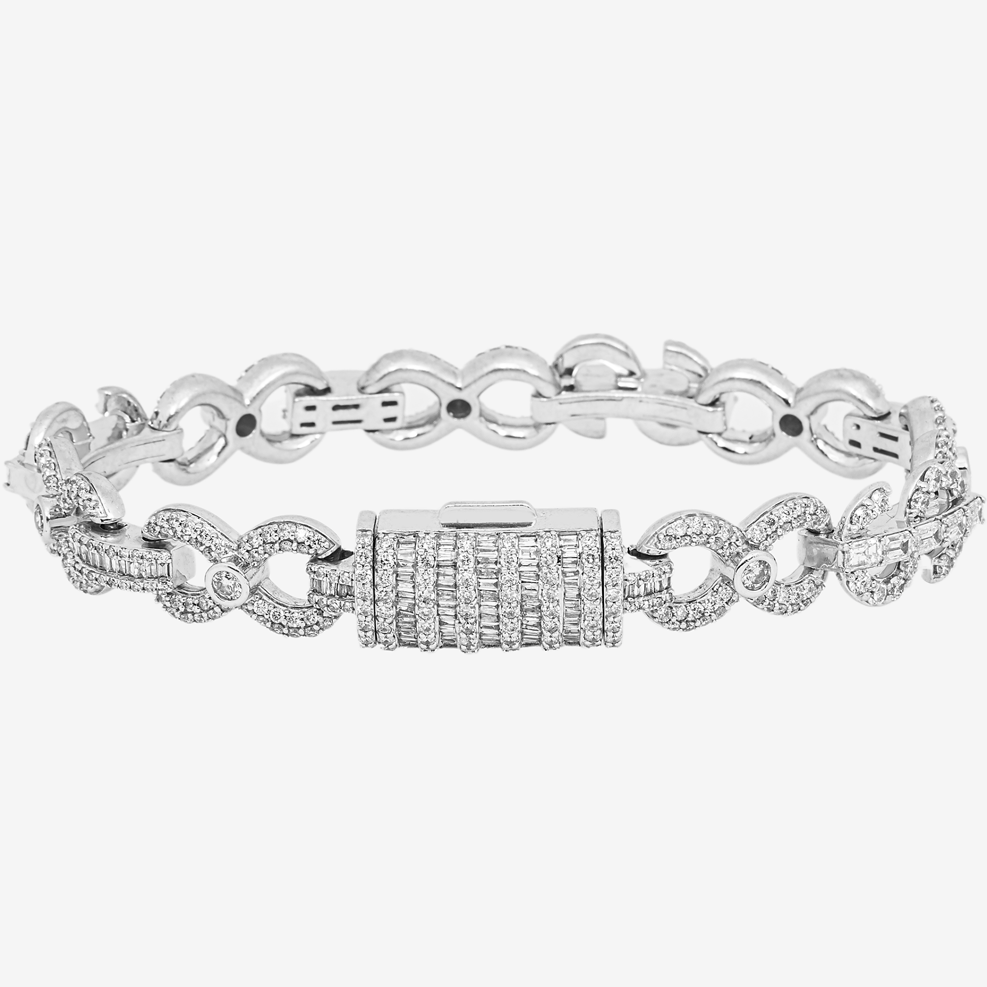 INFINITY X DOLLAR SIGN DIAMOND LINK BRACELET