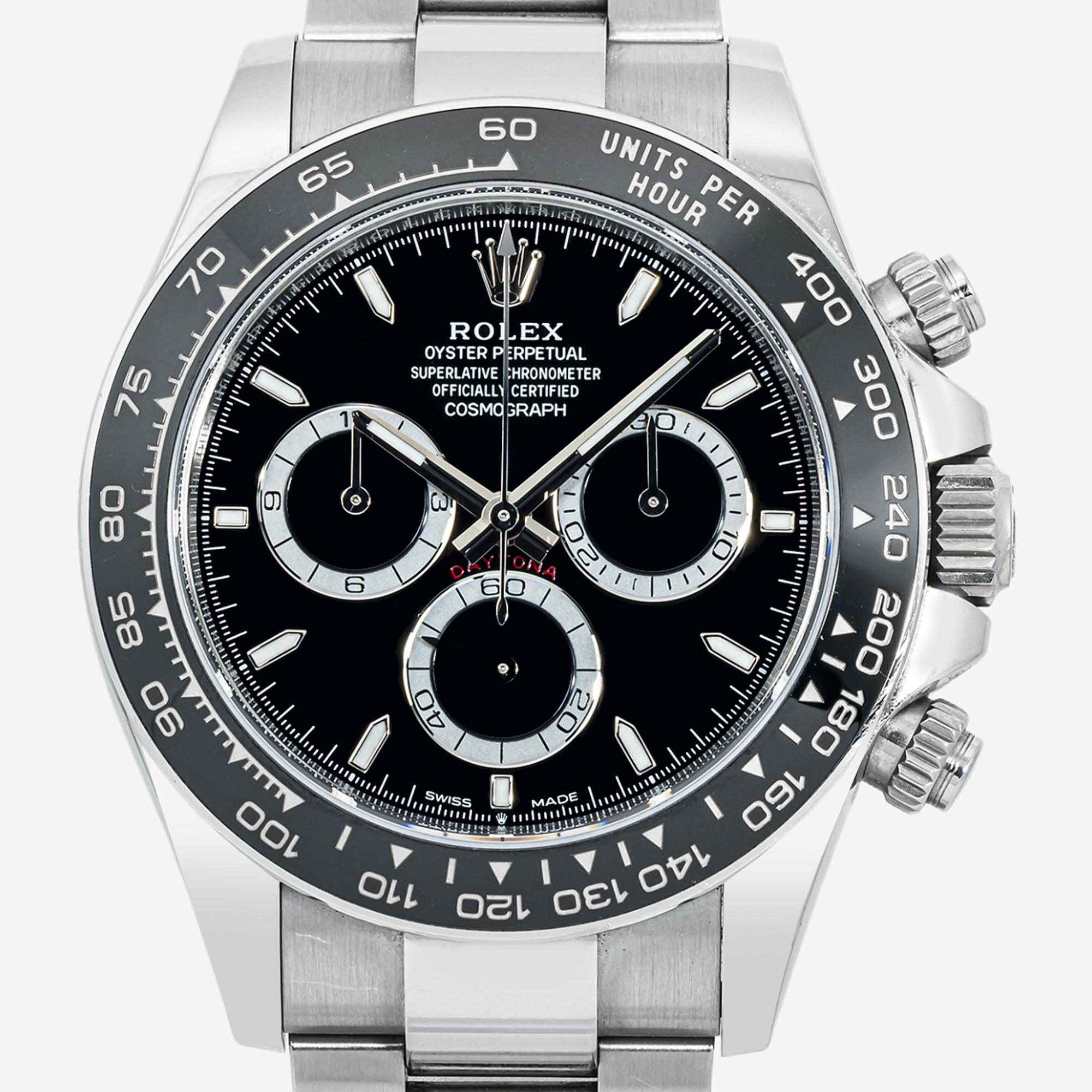ROLEX DAYTONA 40MM 116500LN REVERSE PANDA BLACK DIAL
