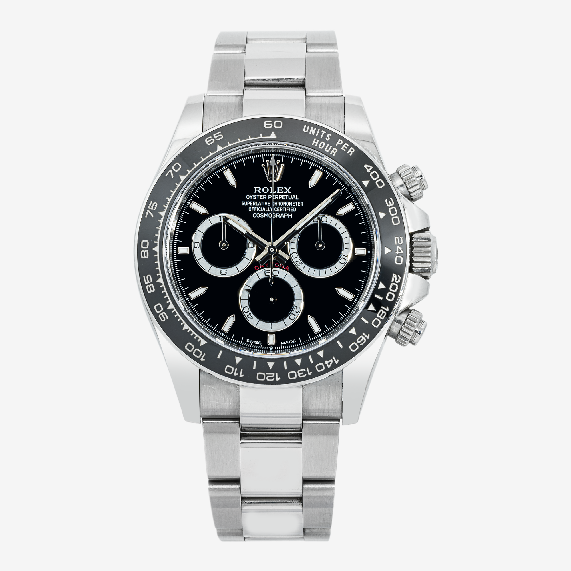 ROLEX DAYTONA 40MM 116500LN REVERSE PANDA BLACK DIAL