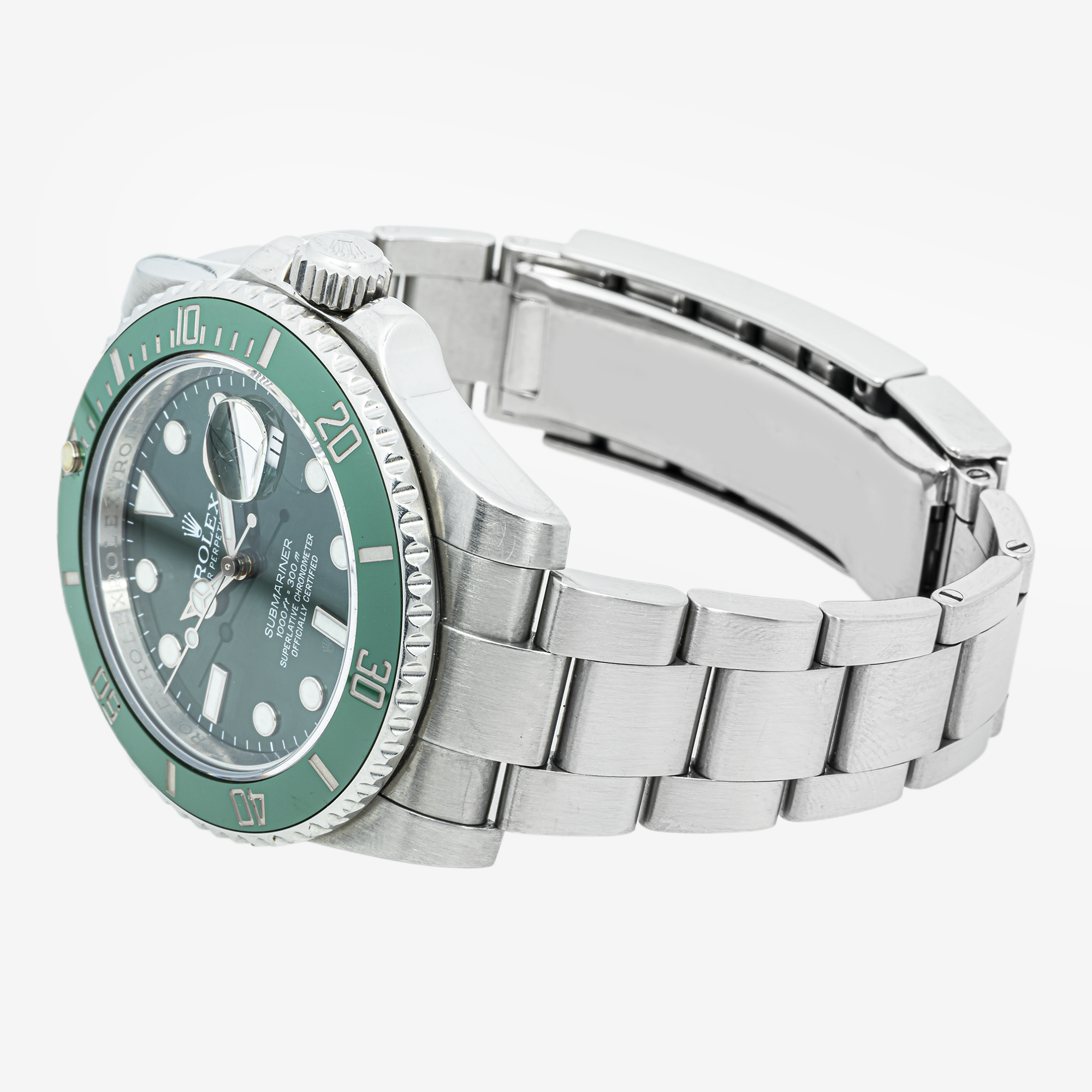 ROLEX SUBMARINER DATE 40MM 116610LV HULK GREEN DIAL GREEN CERAMIC BEZEL STAINLESS STEEL OYSTER BRACELET