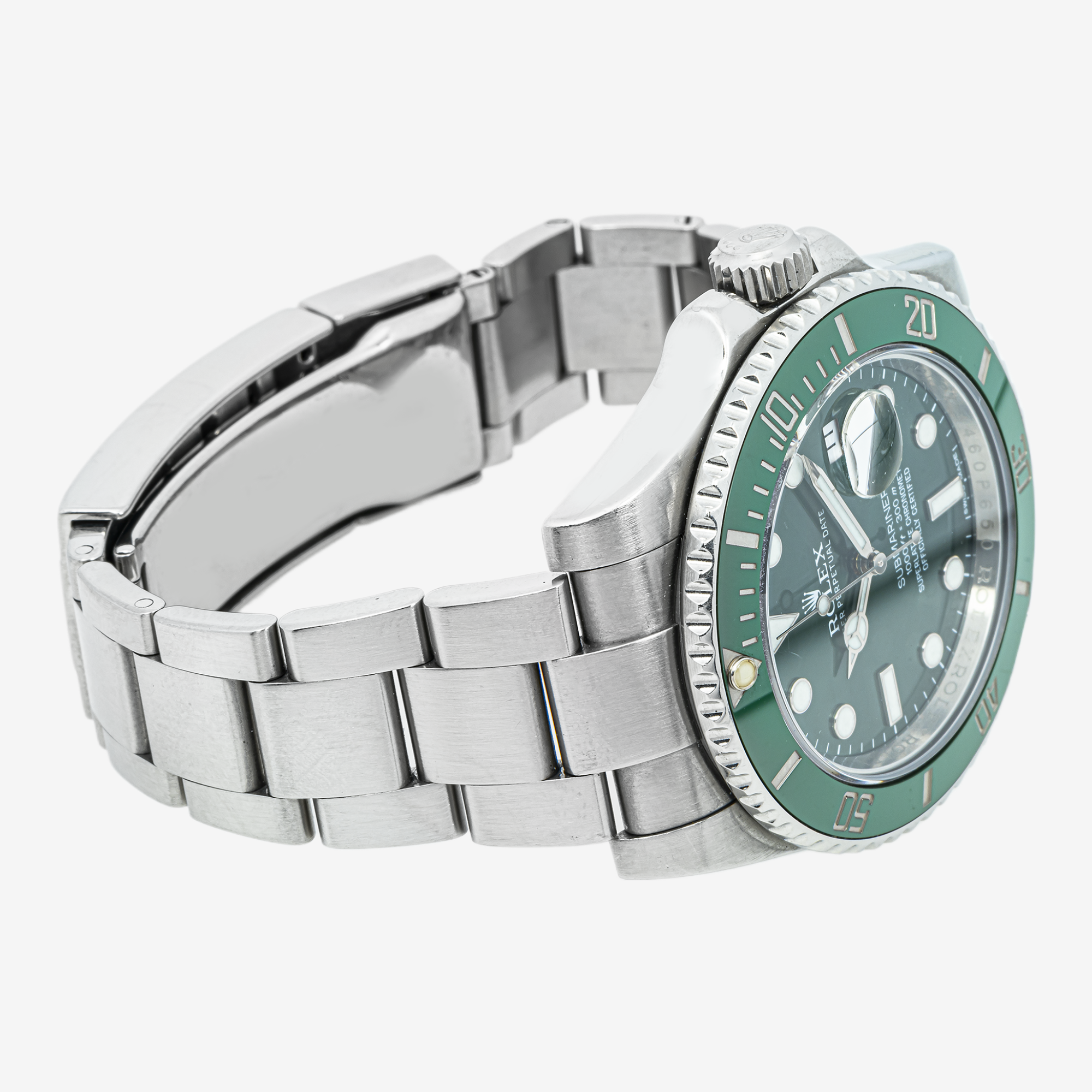 ROLEX SUBMARINER DATE 40MM 116610LV HULK GREEN DIAL GREEN CERAMIC BEZEL STAINLESS STEEL OYSTER BRACELET