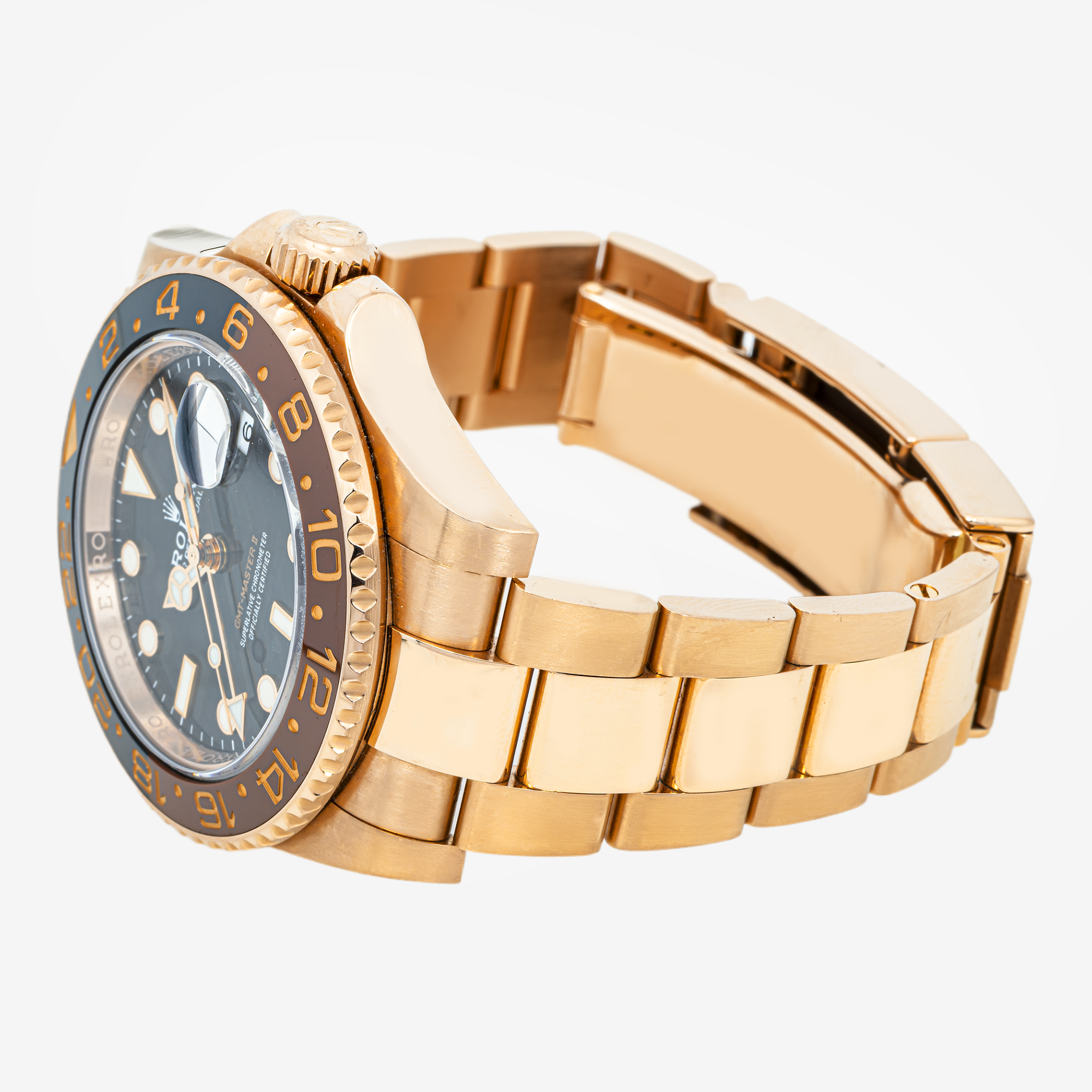ROLEX GMT-MASTER II 40MM 116718 GREEN DIAL BLACK CERAMIC BEZEL 18K YELLOW GOLD OYSTER BRACELET