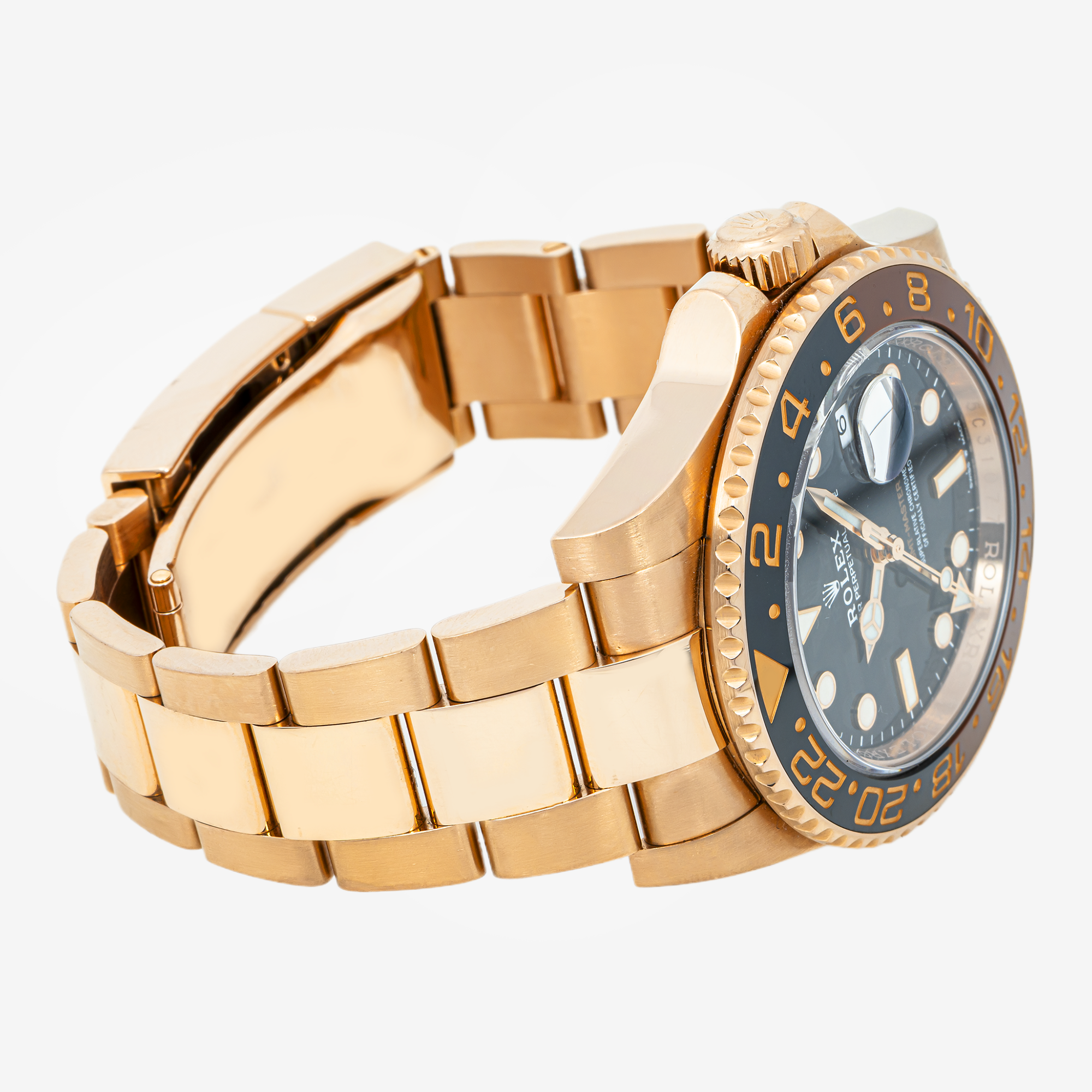 ROLEX GMT-MASTER II 40MM 116718 GREEN DIAL BLACK CERAMIC BEZEL 18K YELLOW GOLD OYSTER BRACELET