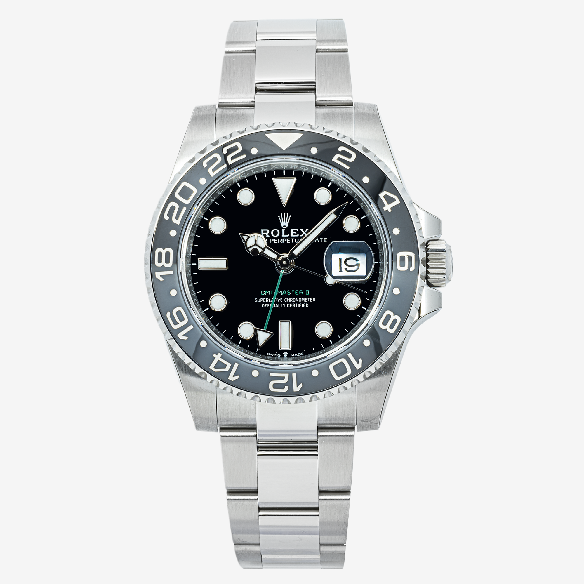 ROLEX GMT-MASTER II 40MM 126710GRNR BRUCE WAYNE BLACK DIAL BLACK & GRAY CERAMIC BEZEL STAINLESS STEEL OYSTER BRACELET