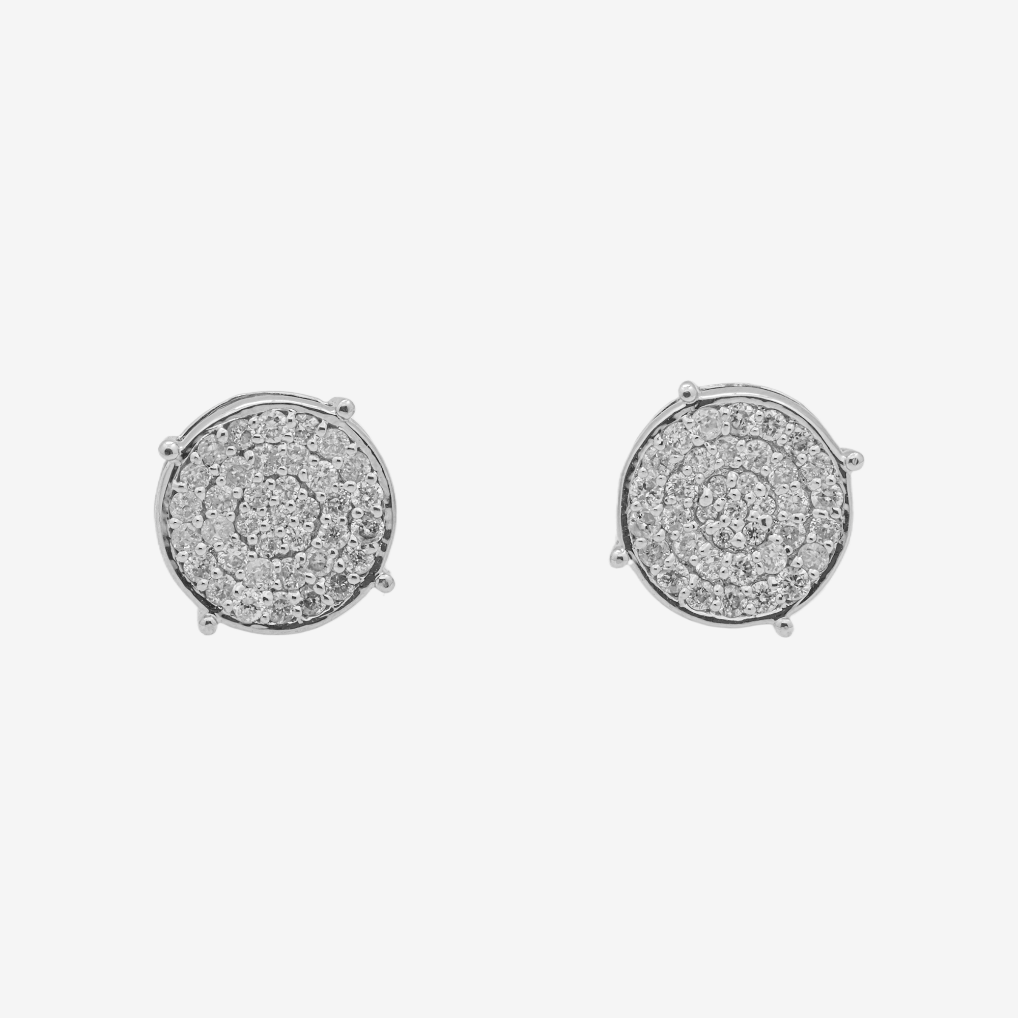 WHITE .41CT DIAMOND CIRCLE EARRINGS