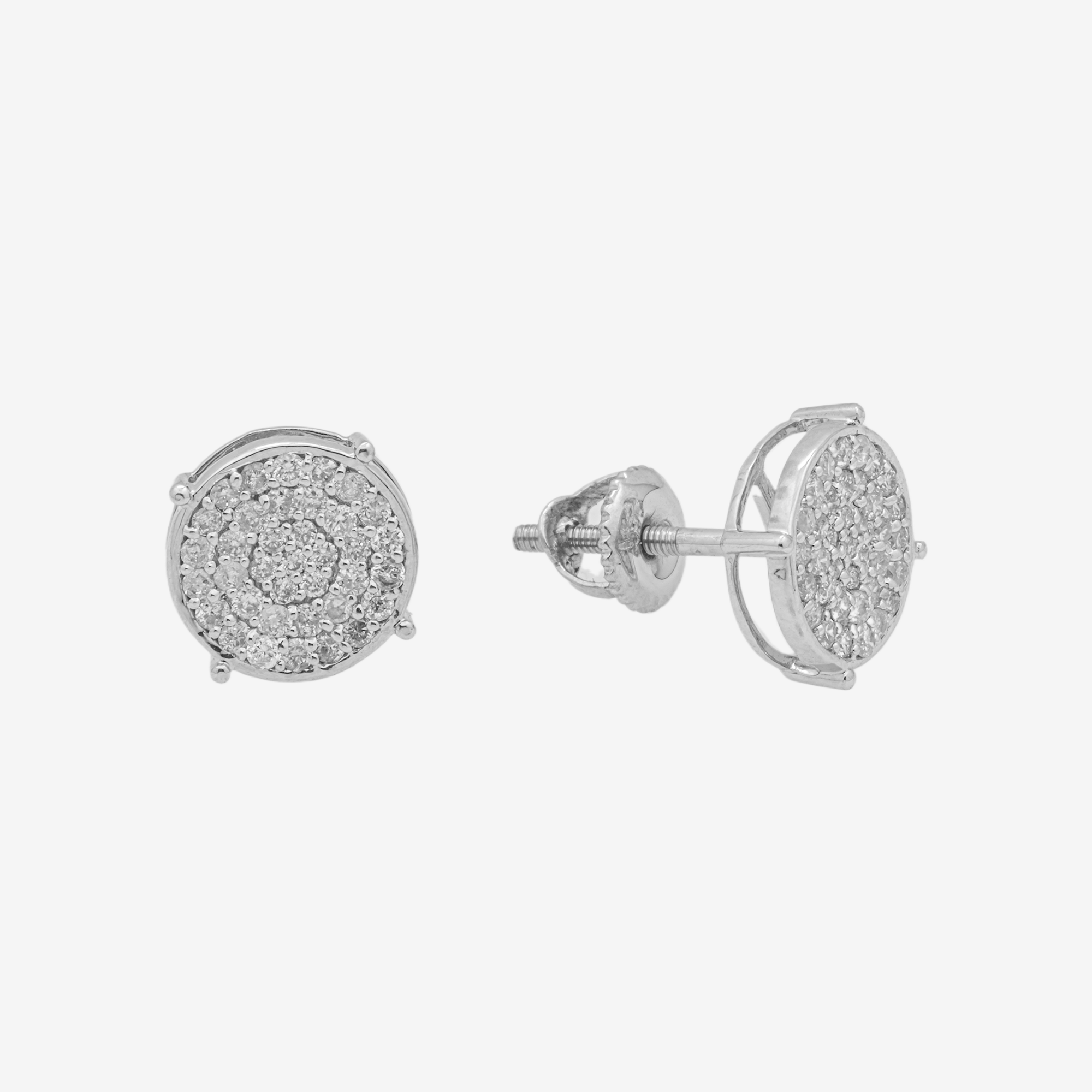 WHITE .41CT DIAMOND CIRCLE EARRINGS