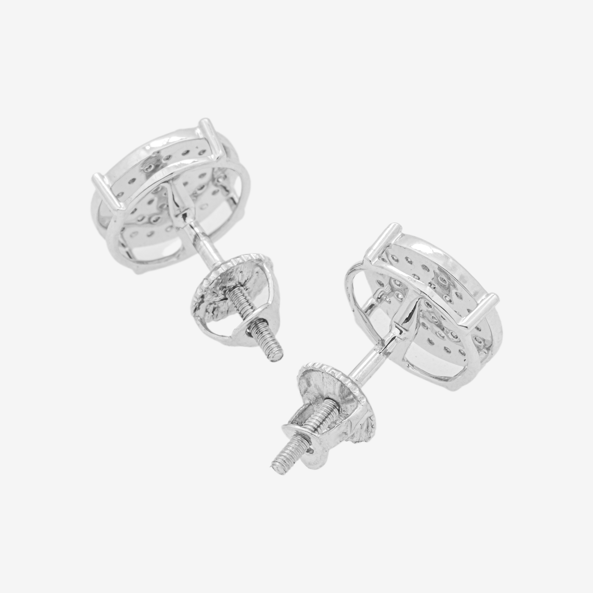 WHITE .41CT DIAMOND CIRCLE EARRINGS