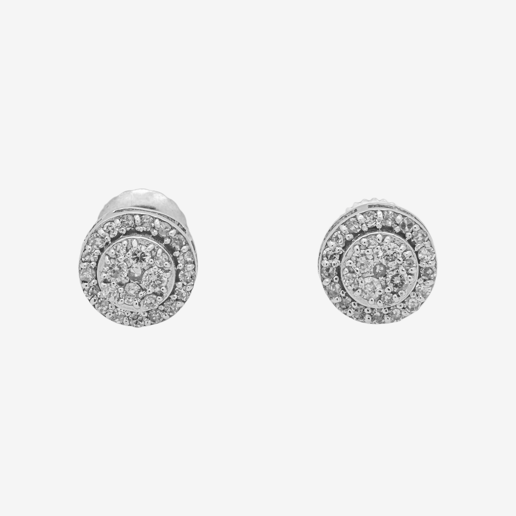 WHITE .23CT DIAMOND CIRCLE EARRINGS