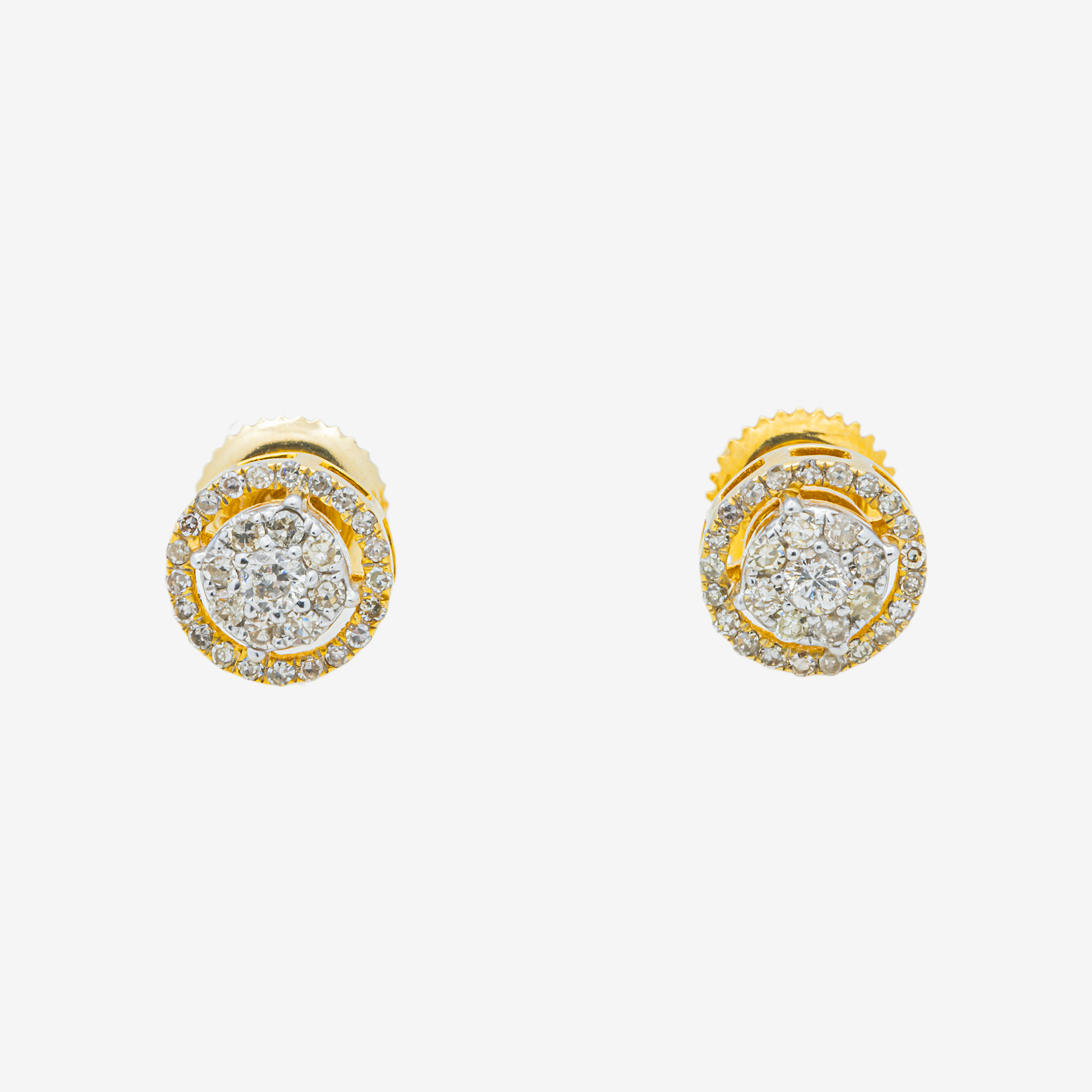 YELLOW .4CT DIAMOND CIRCLE EARRINGS