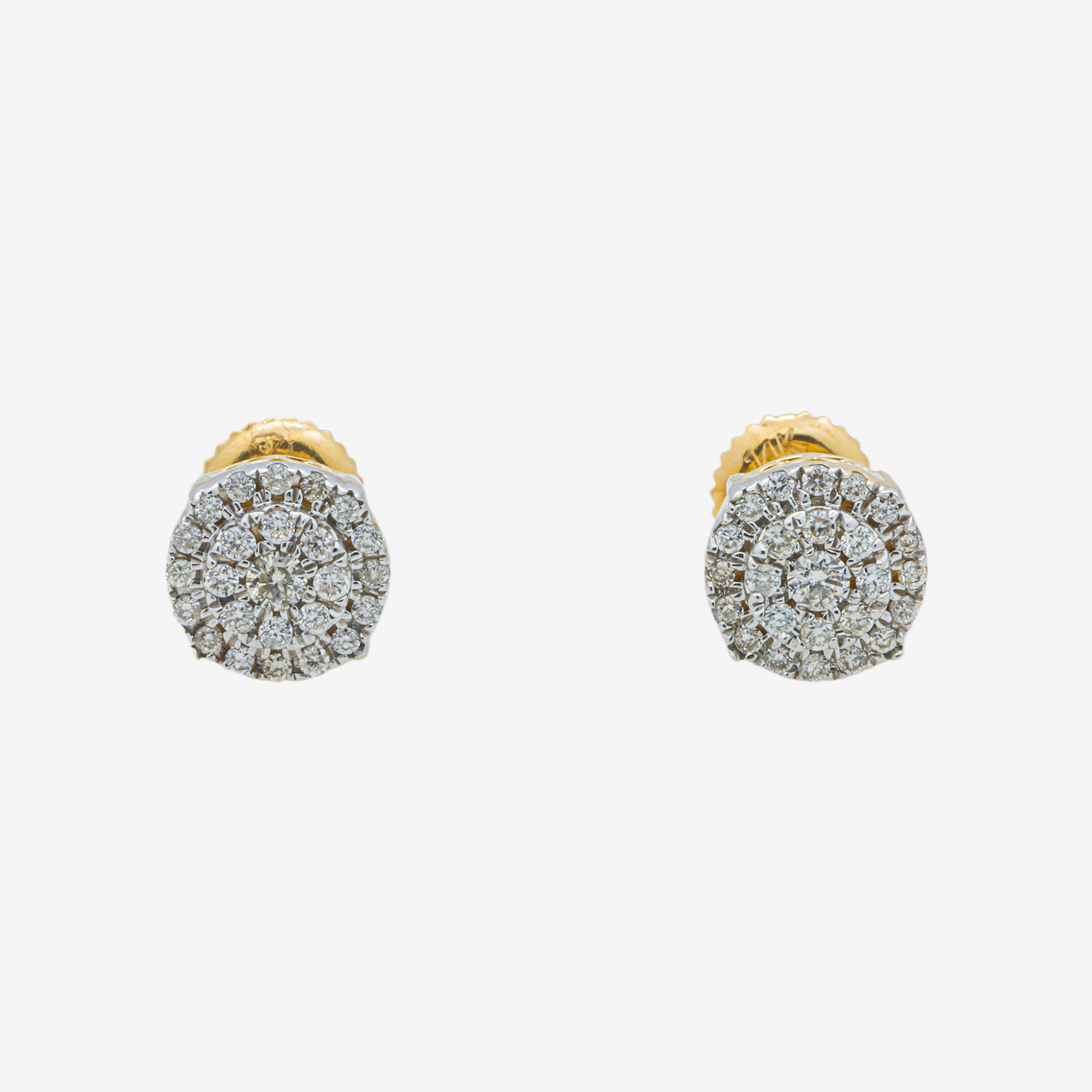YELLOW DIAMOND CIRCLE EARRINGS
