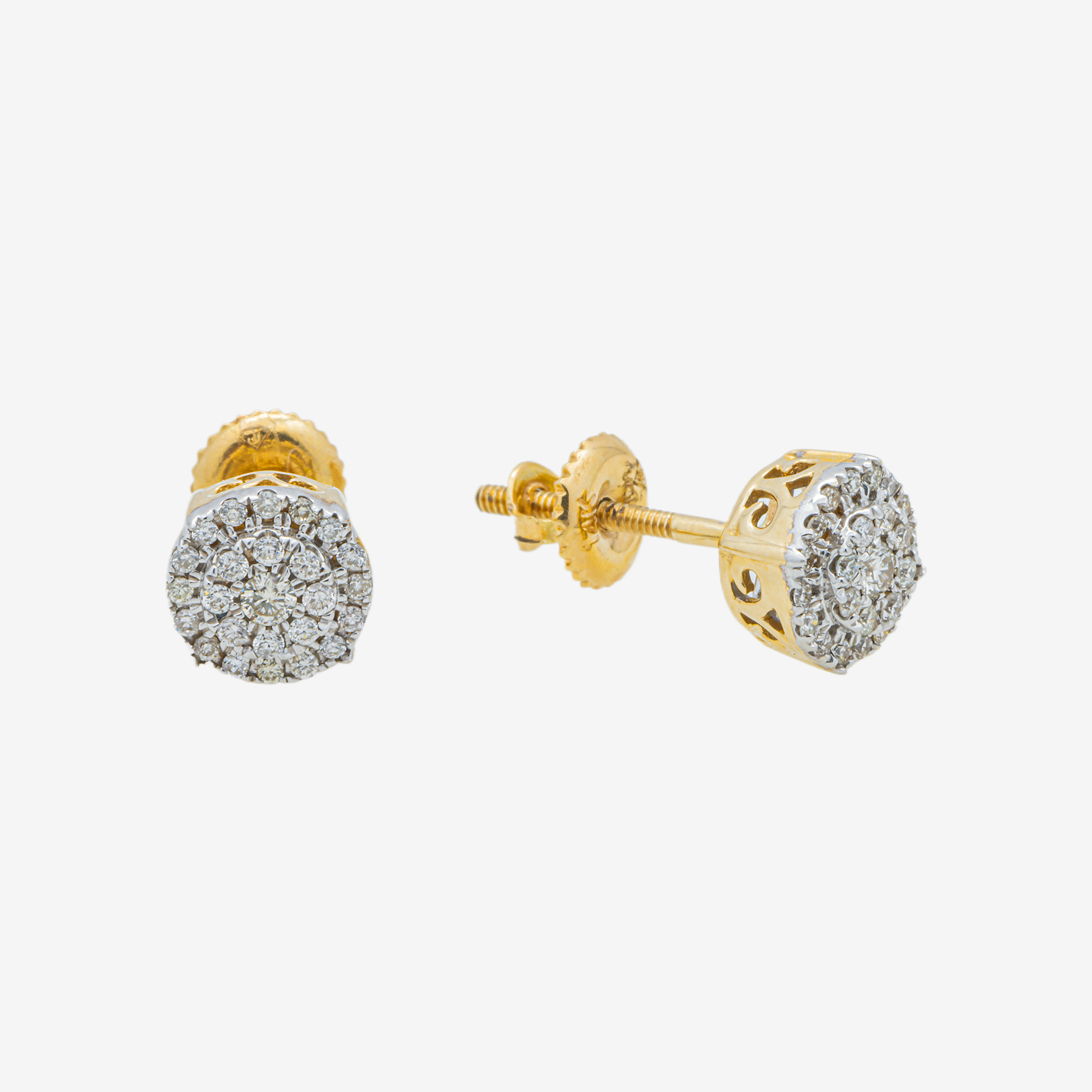 YELLOW DIAMOND CIRCLE EARRINGS
