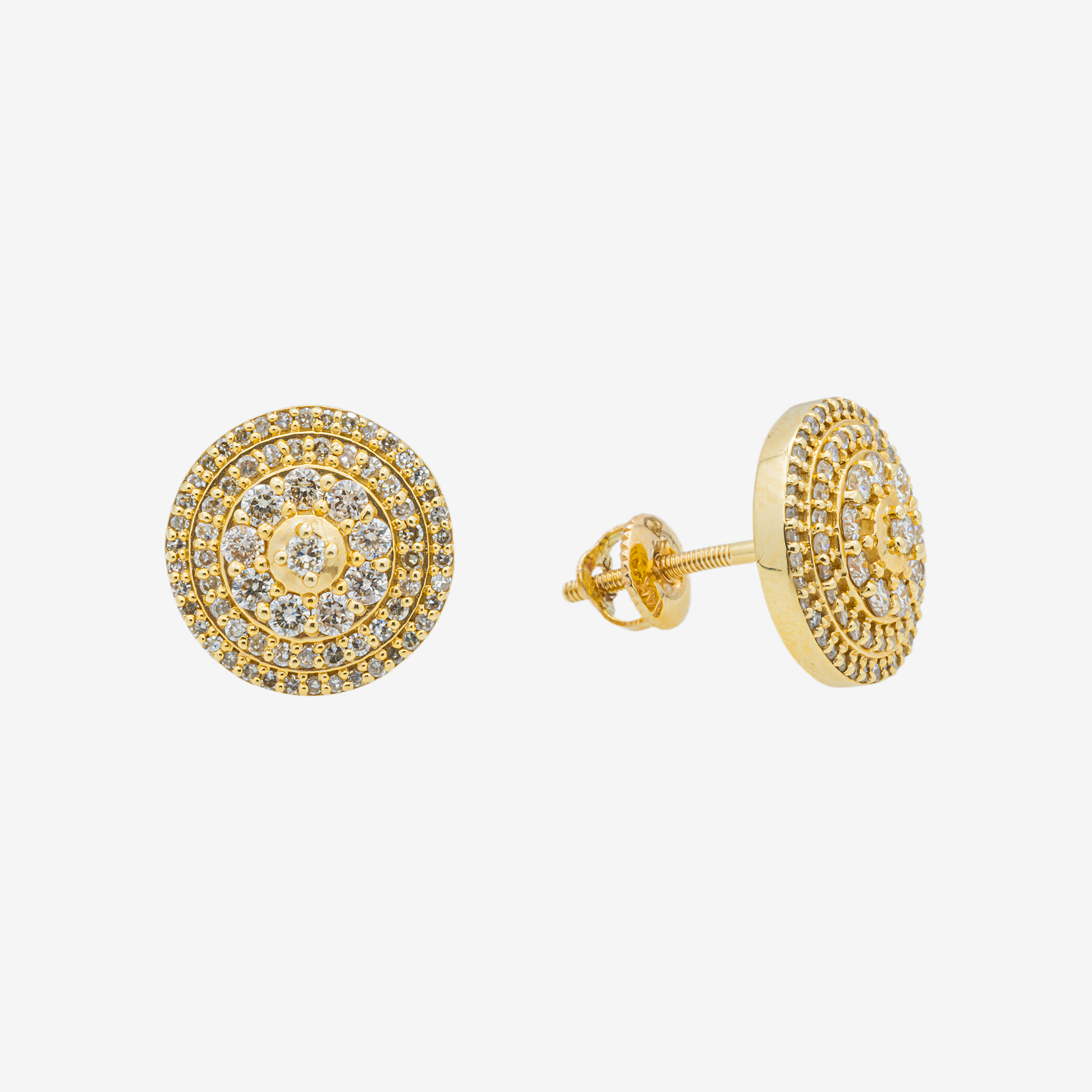 YELLOW DIAMOND CIRCLE EARRINGS