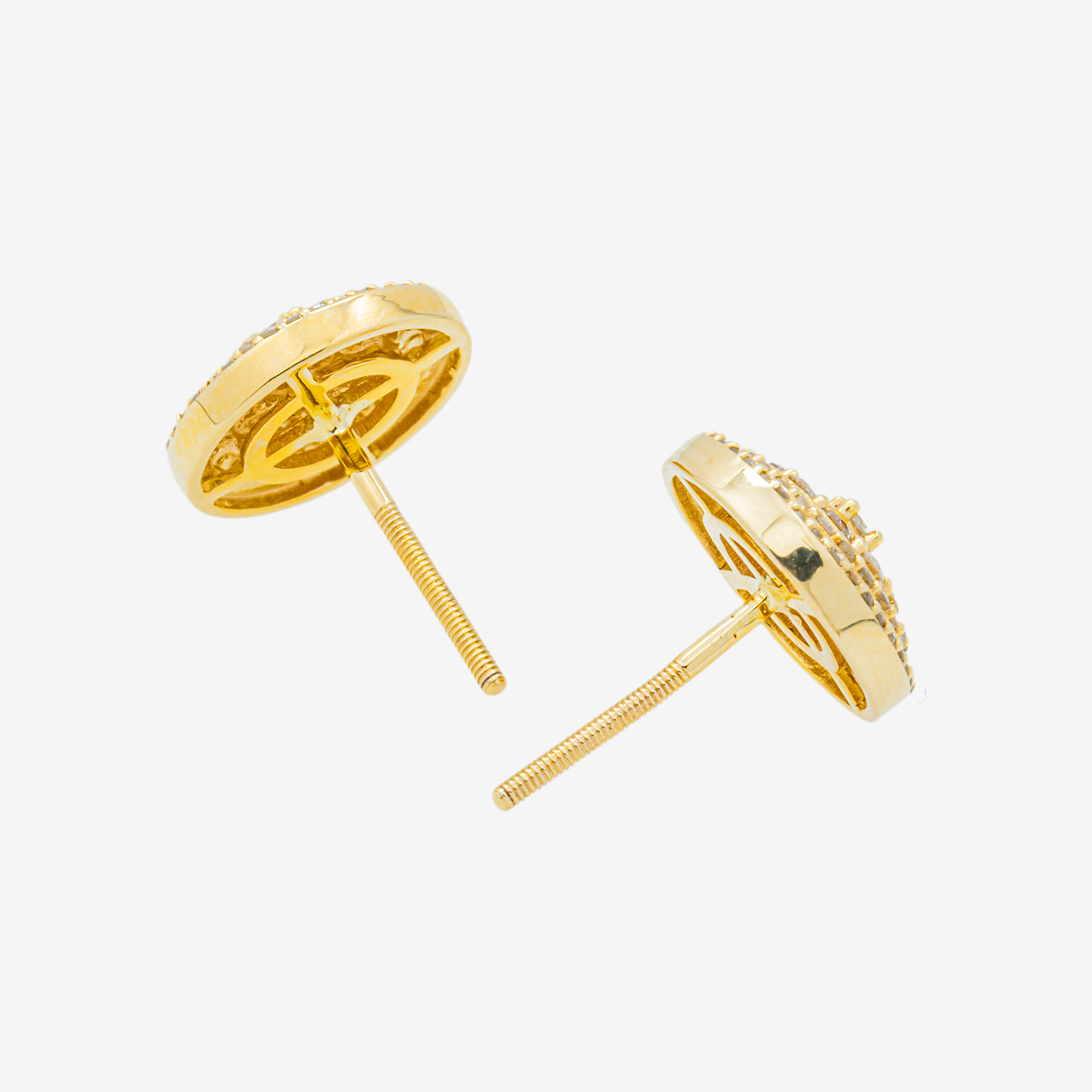 YELLOW DIAMOND CIRCLE EARRINGS