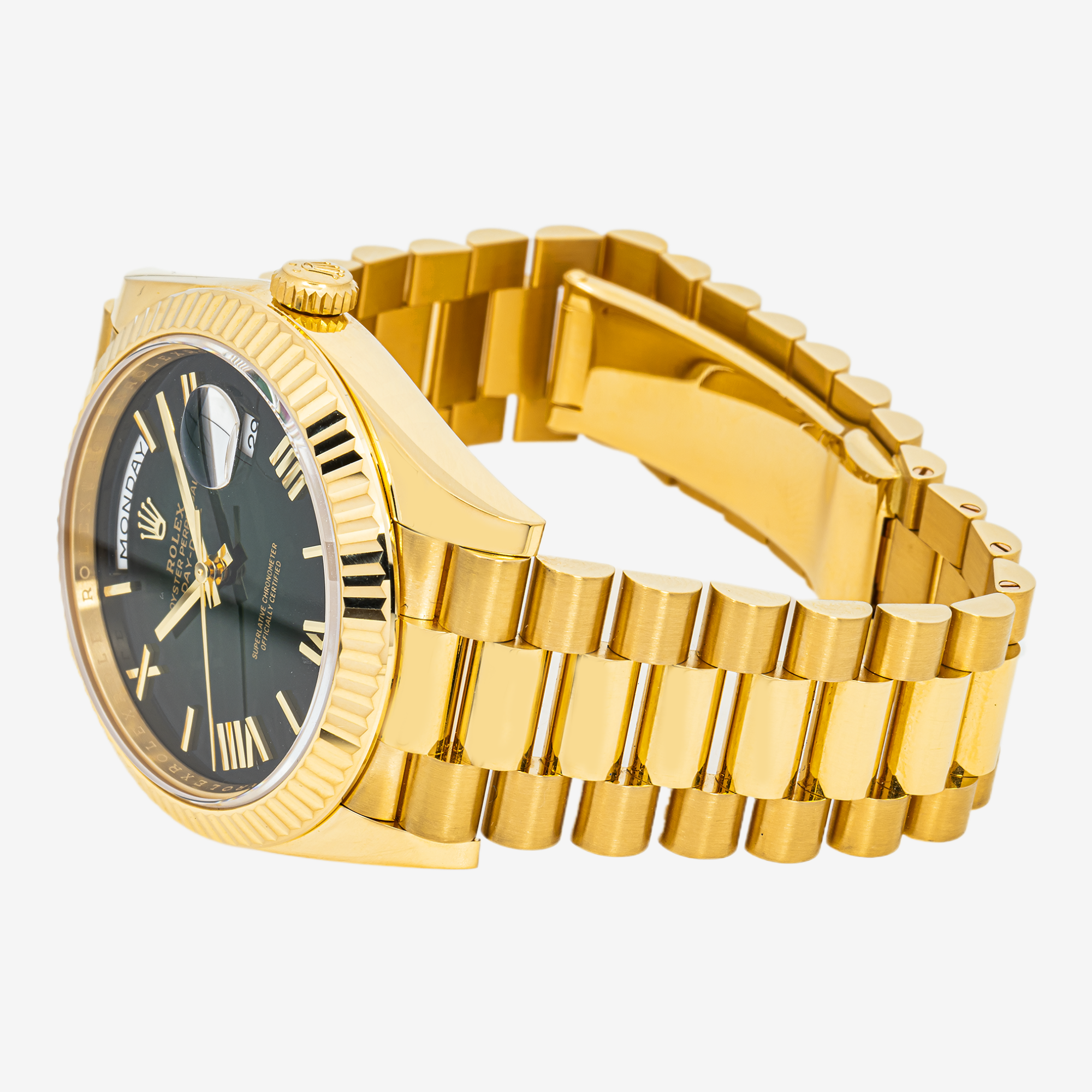 ROLEX DAY-DATE 36MM 118238 GREEN ROMAN DIAL