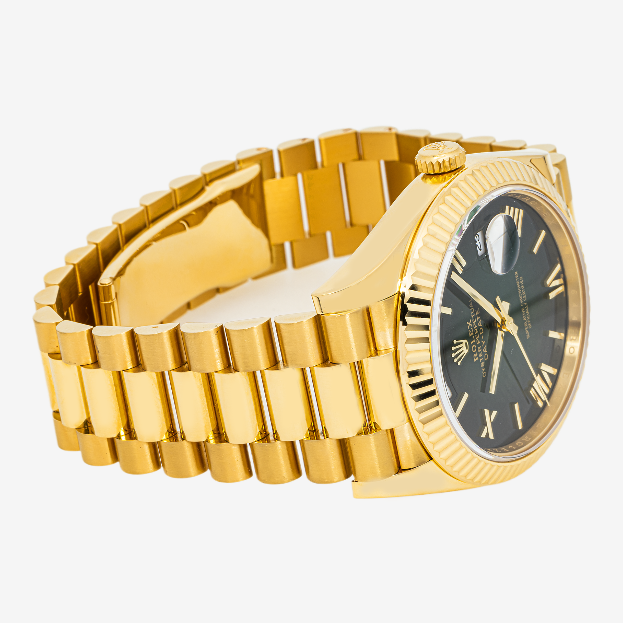 ROLEX DAY-DATE 36MM 118238 GREEN ROMAN DIAL