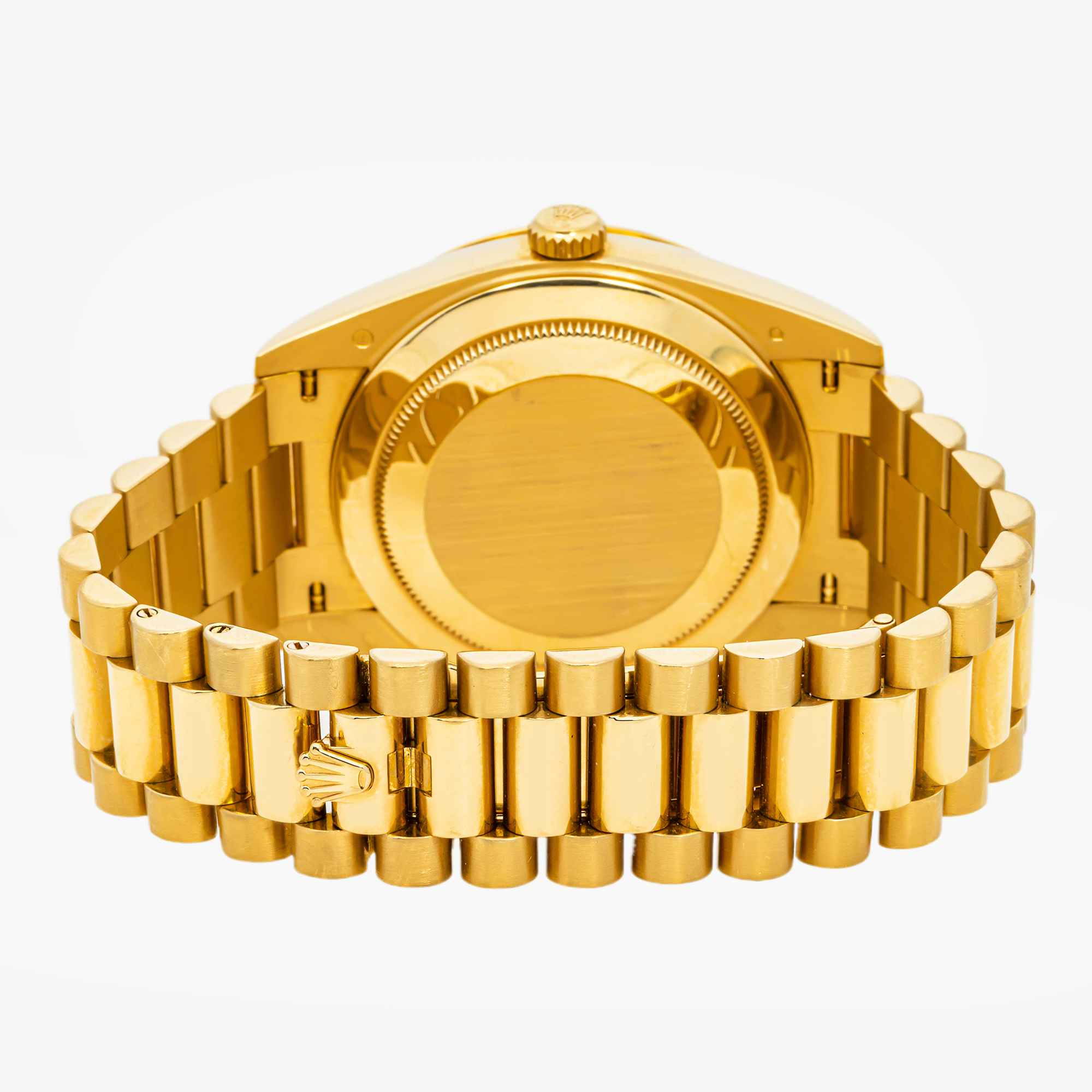 ROLEX DAY-DATE II 41MM 218348 CHAMPAGNE BAGUETTE DIAMOND DIAL DIAMOND BEZEL YELLOW GOLD PRESIDENTial