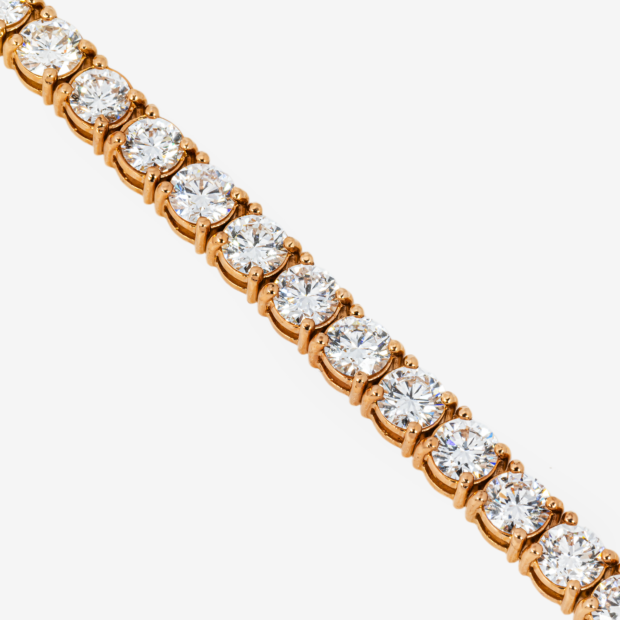 ROSE 30 POINTER TENNIS BRACELET WITH 13CT DIAMONDS