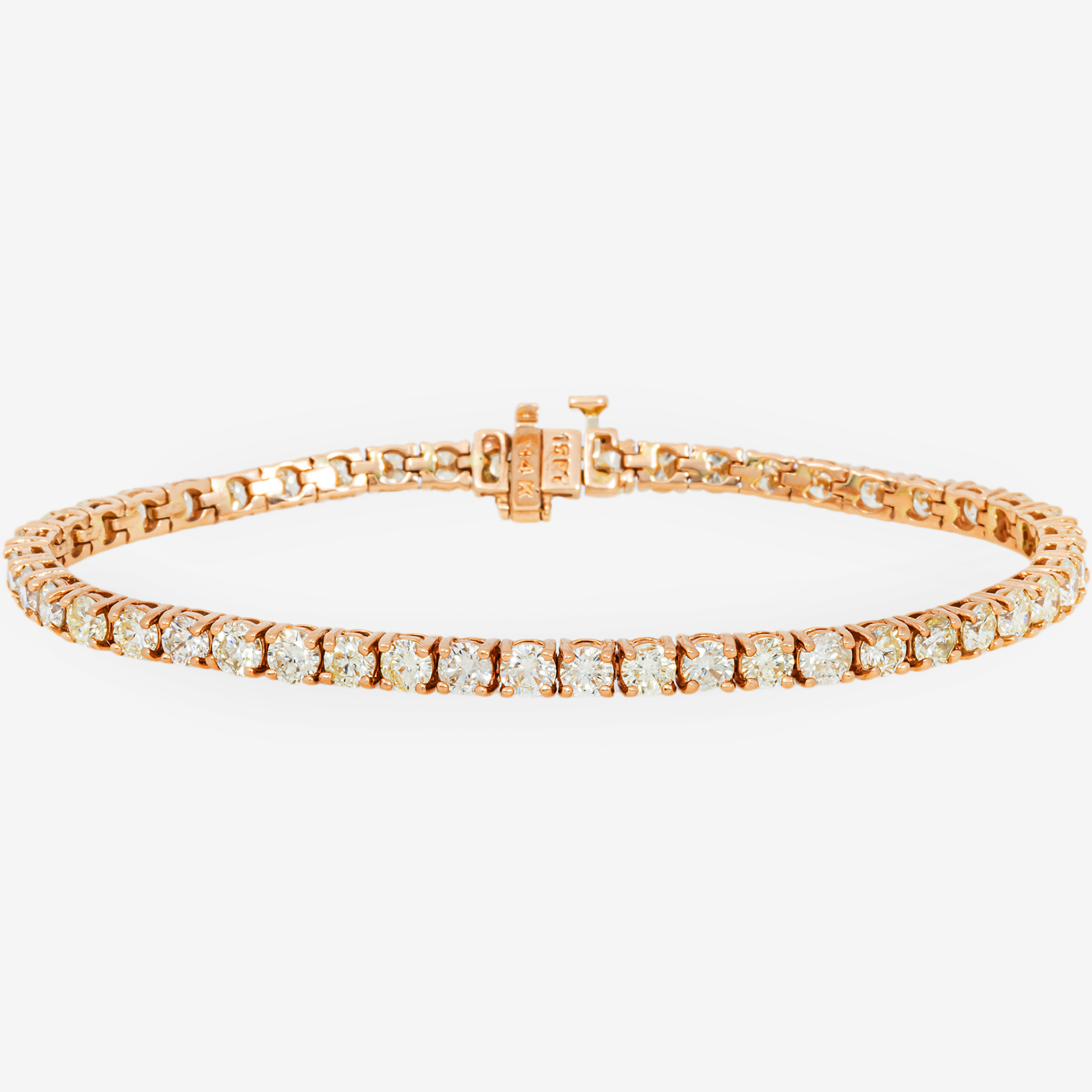 ROSE 20 POINTER TENNIS BRACELET WITH 8.5CT DIAMONDS