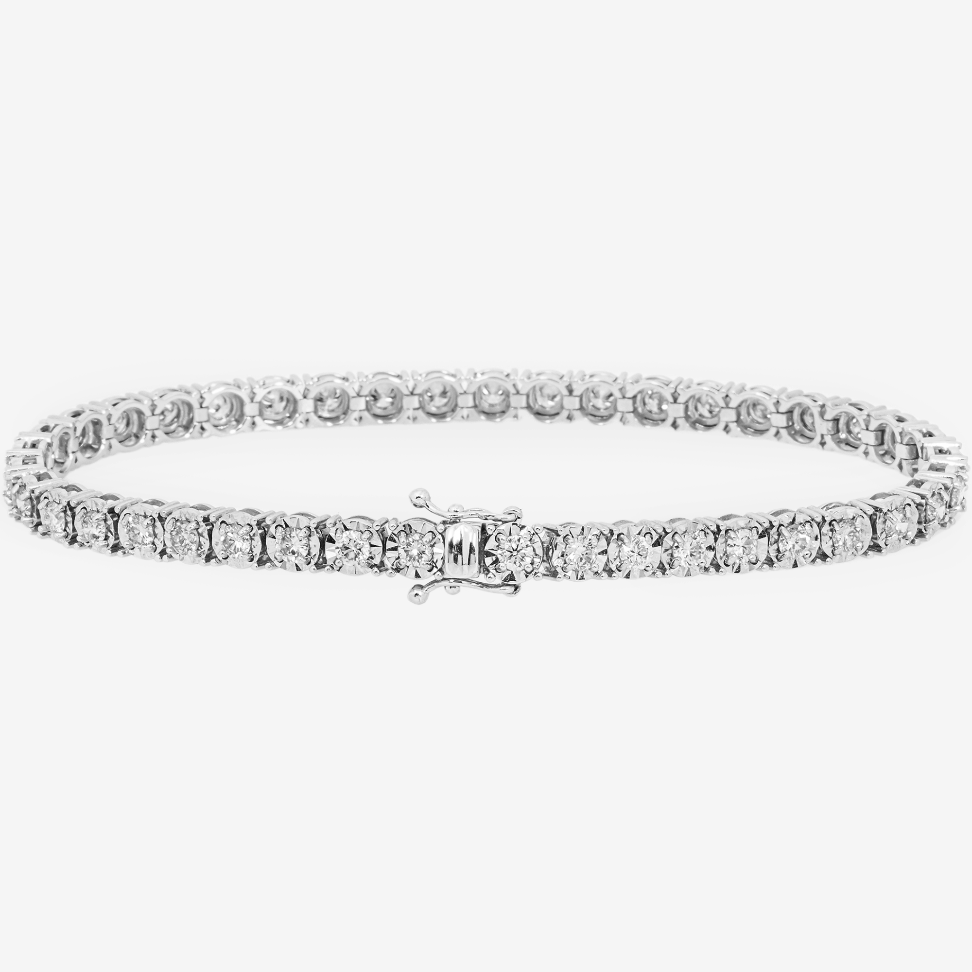 WHITE GOLD ILLUSION SET TENNIS BRACELET