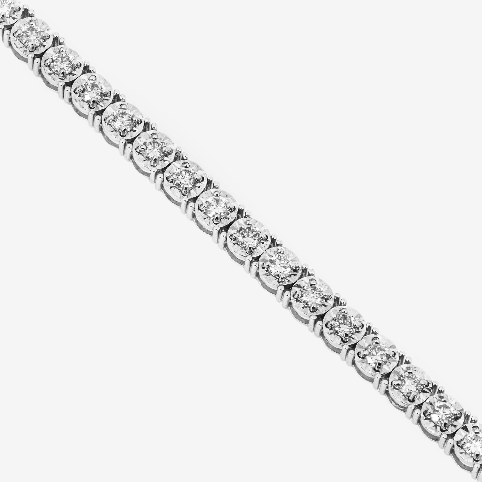 WHITE GOLD ILLUSION SET TENNIS BRACELET
